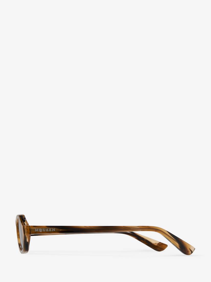 Geometric Oval Sunglasses | Alexander McQueen - image 3