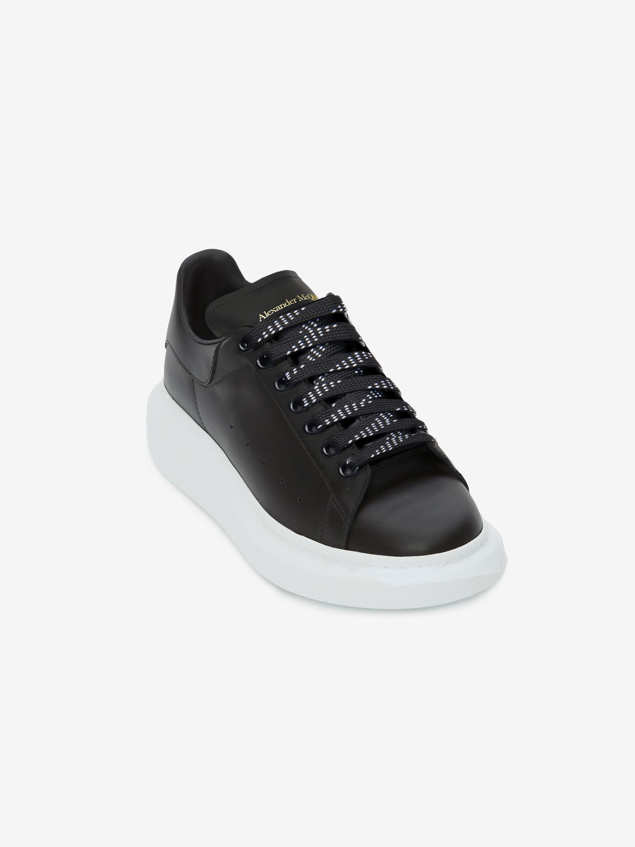 Women's Oversized Sneaker in Black in Calf Leather | Alexander McQueen - image 2