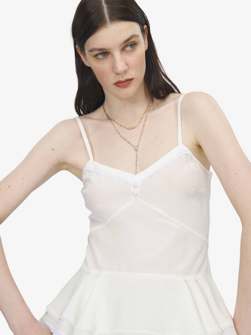 Silk Peplum Cami Top | Alexander McQueen - image 5