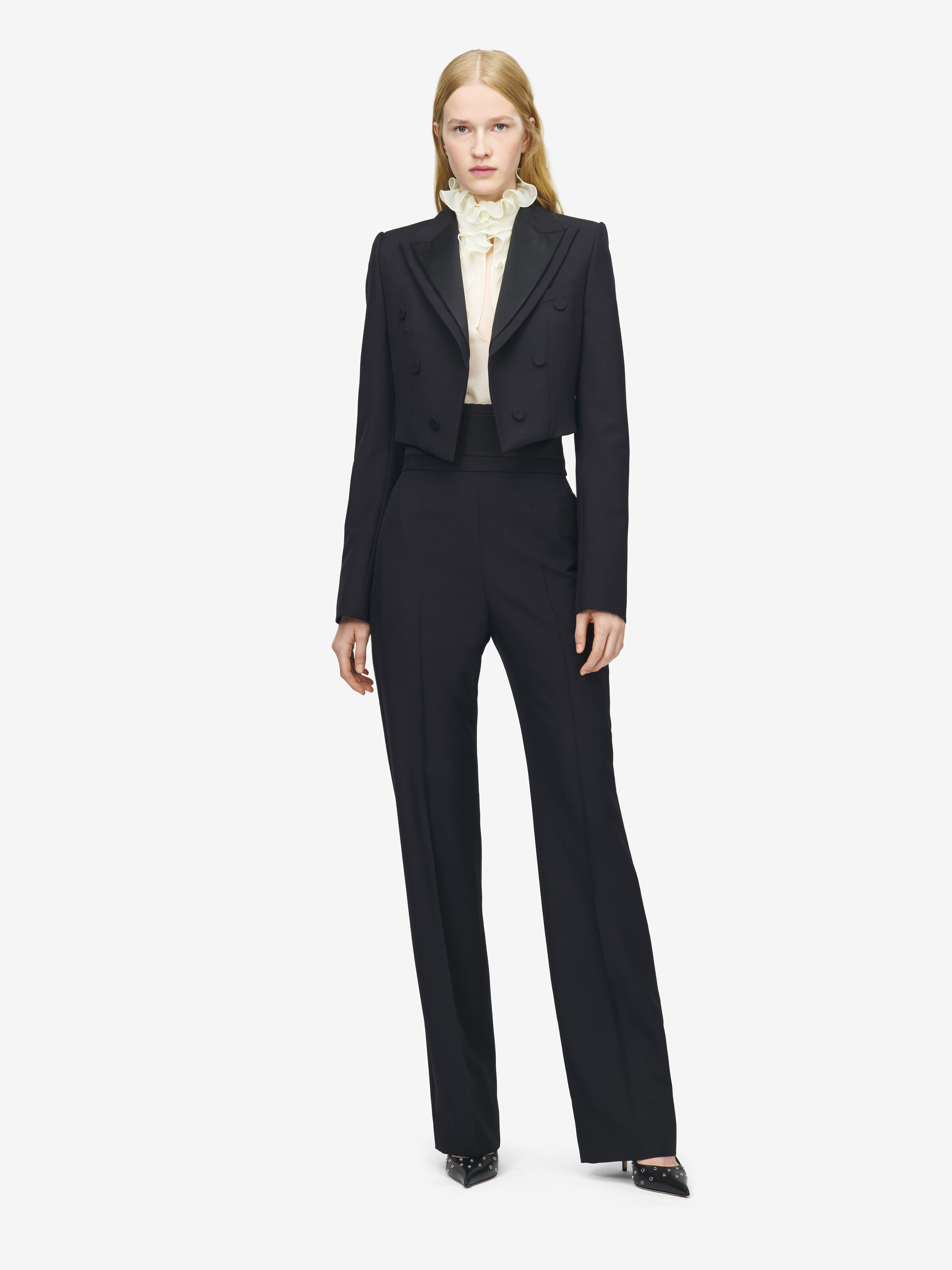 Gekürzte Jacke mit doppeltem Revers