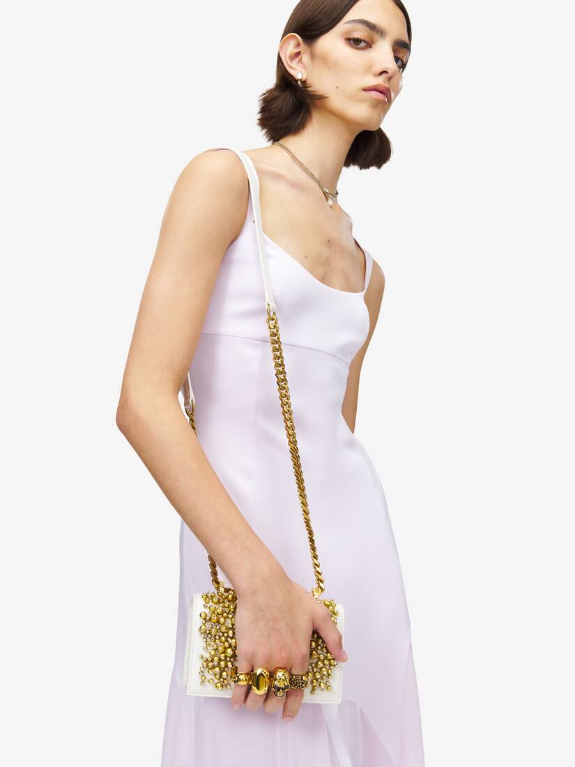 Crystal Embroidery Mini Jewelled Satchel