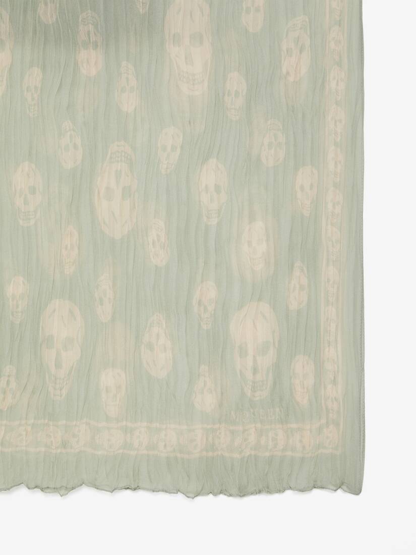 Pleated Skull Scarf | Alexander McQueen - image 2