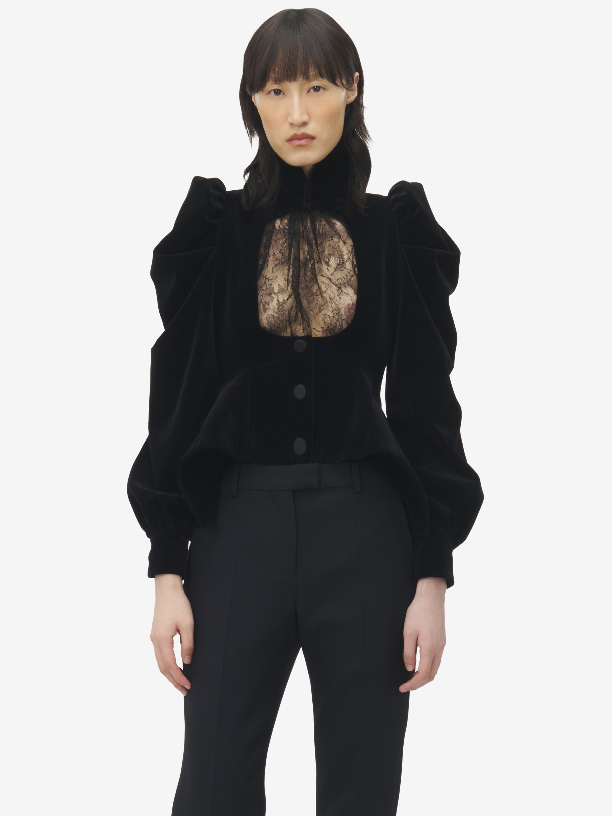 Velvet Panel Jacket