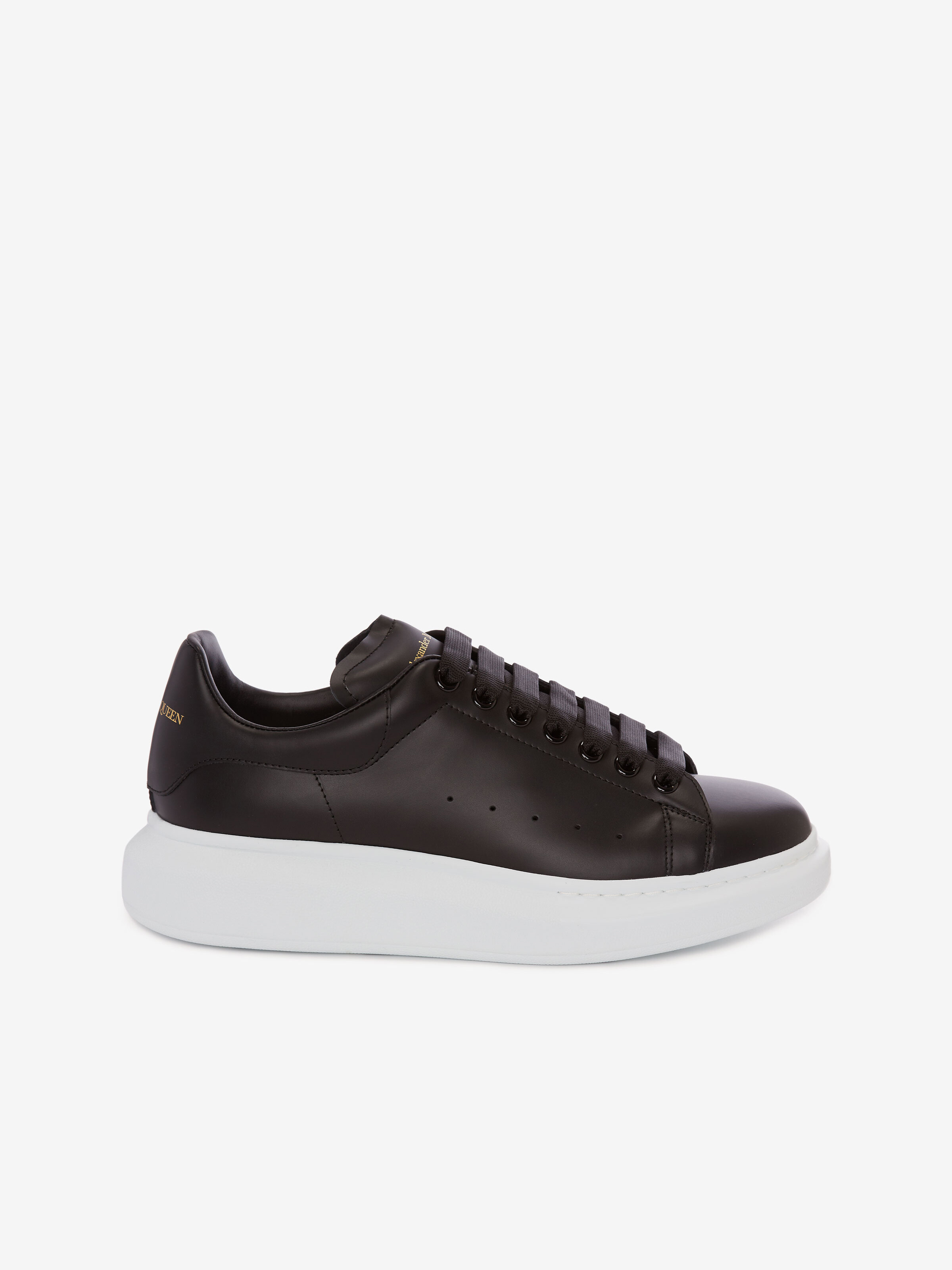 Men's Oversized Sneaker in Black in Calf Leather | Alexander McQueen - image 1