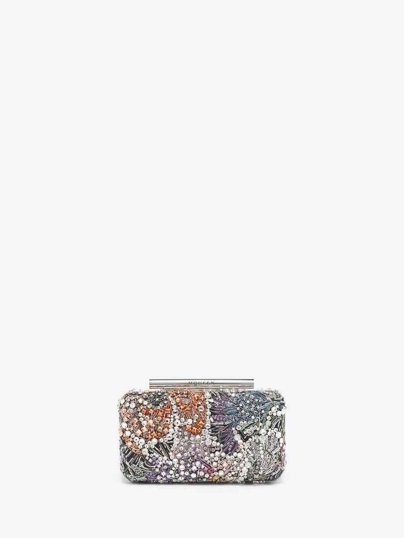 Minaudière Carrée T-Bar à Broderie Florale Éclatée | Alexander McQueen - image 1