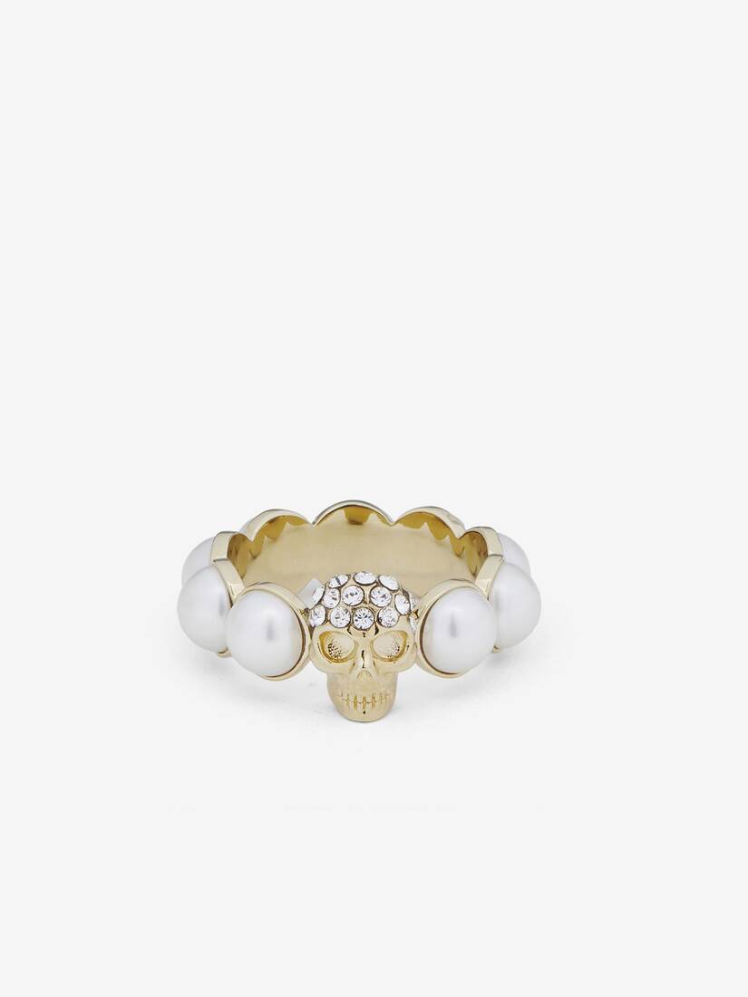 スカル＆パール リング | Alexander McQueen - image 1