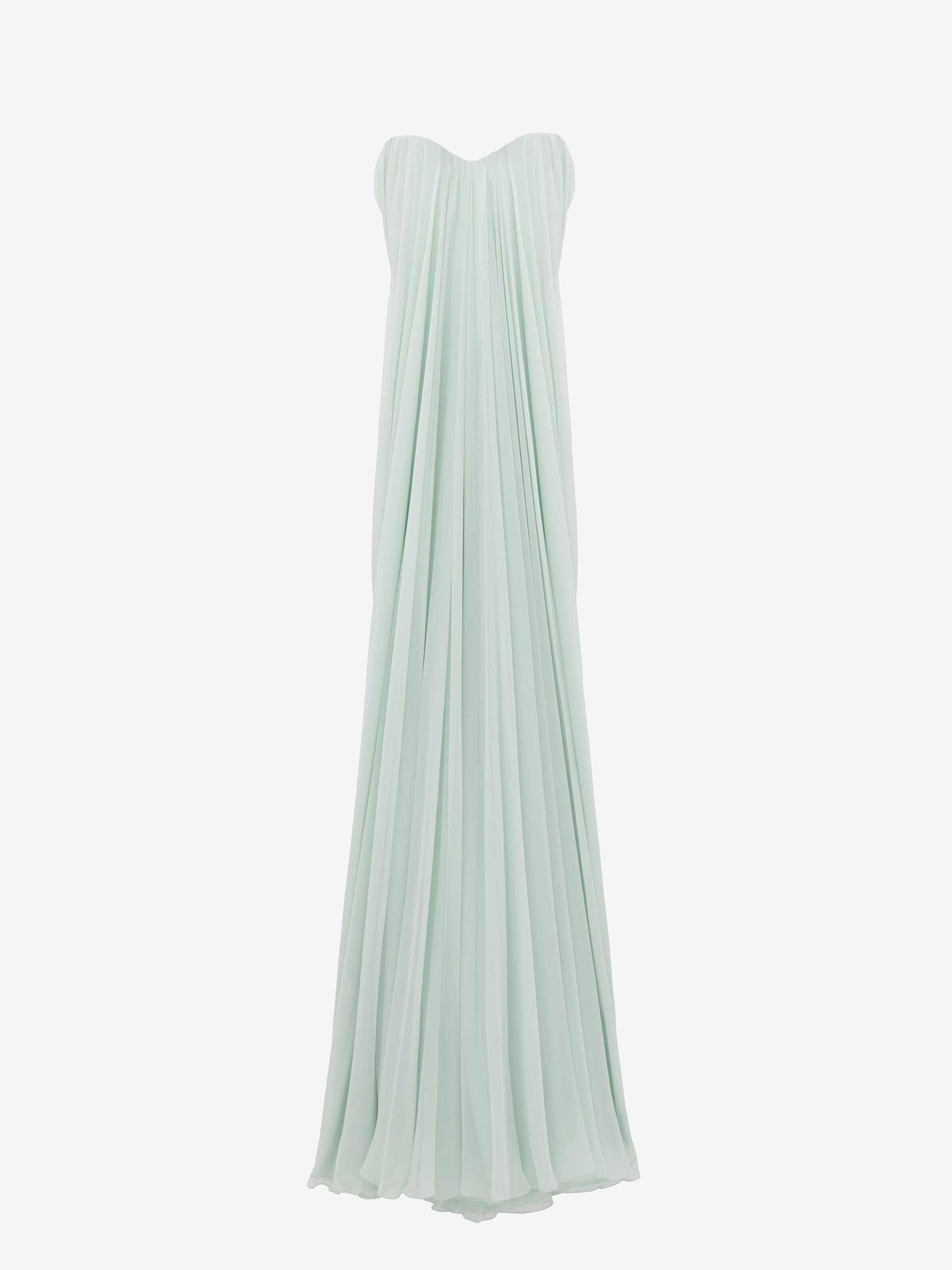 Women's Bustier Evening Dress in Glass in 100% Silk | Alexander McQueen - image 1
