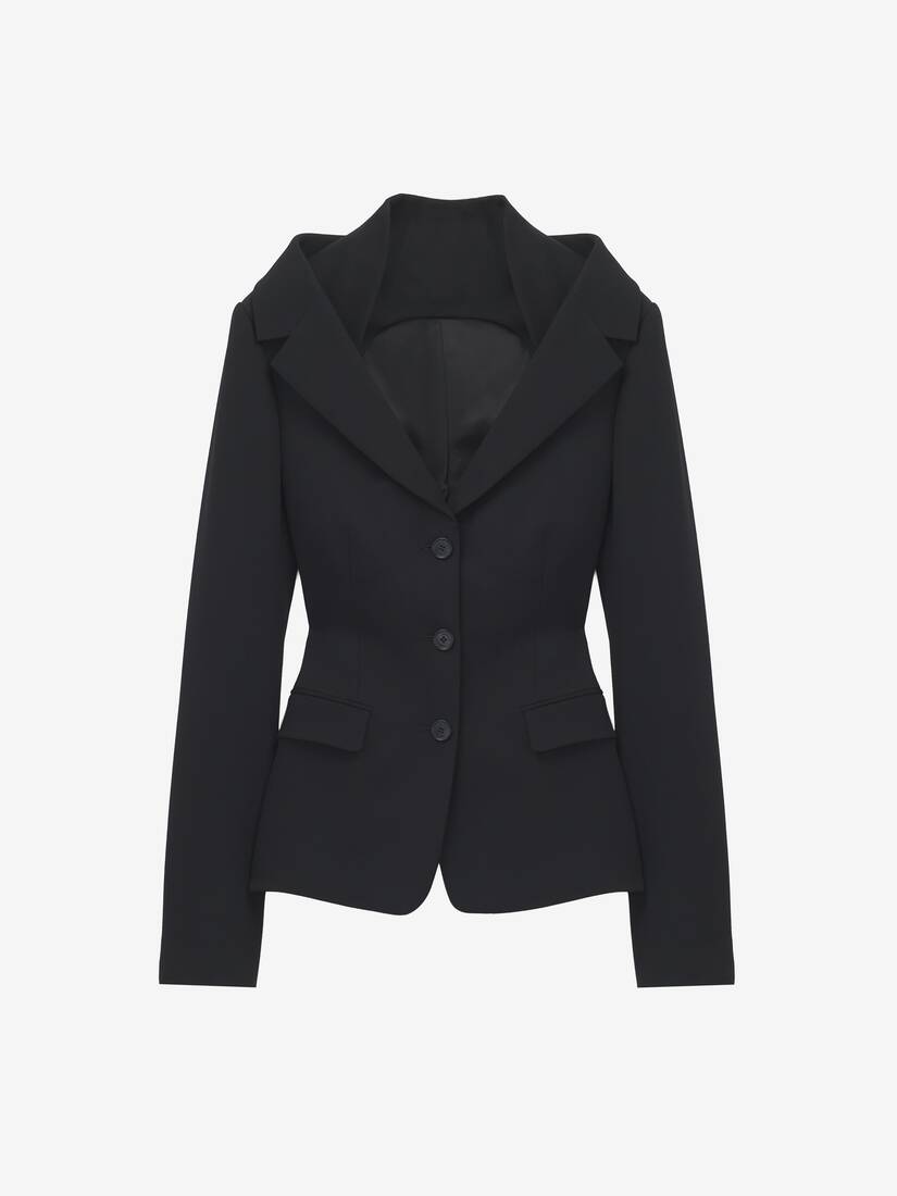오프숄더 하네스 재킷 | Alexander McQueen - image 1