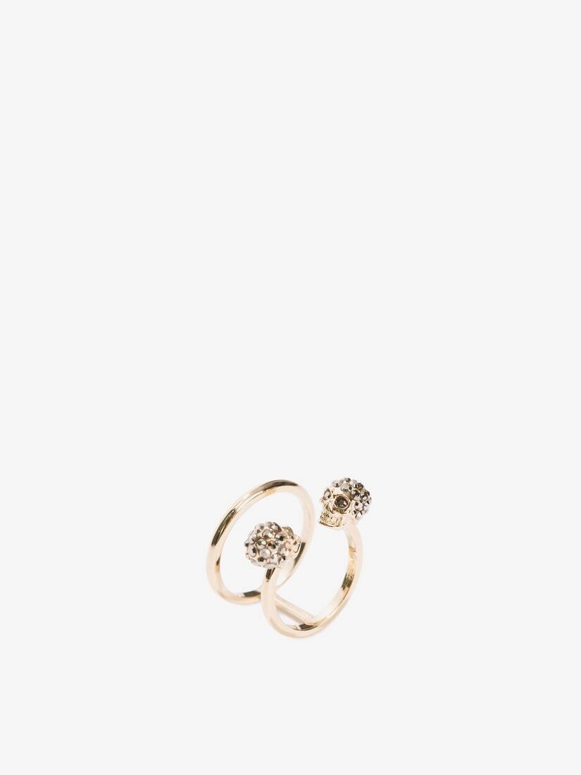 Twin skull double ring