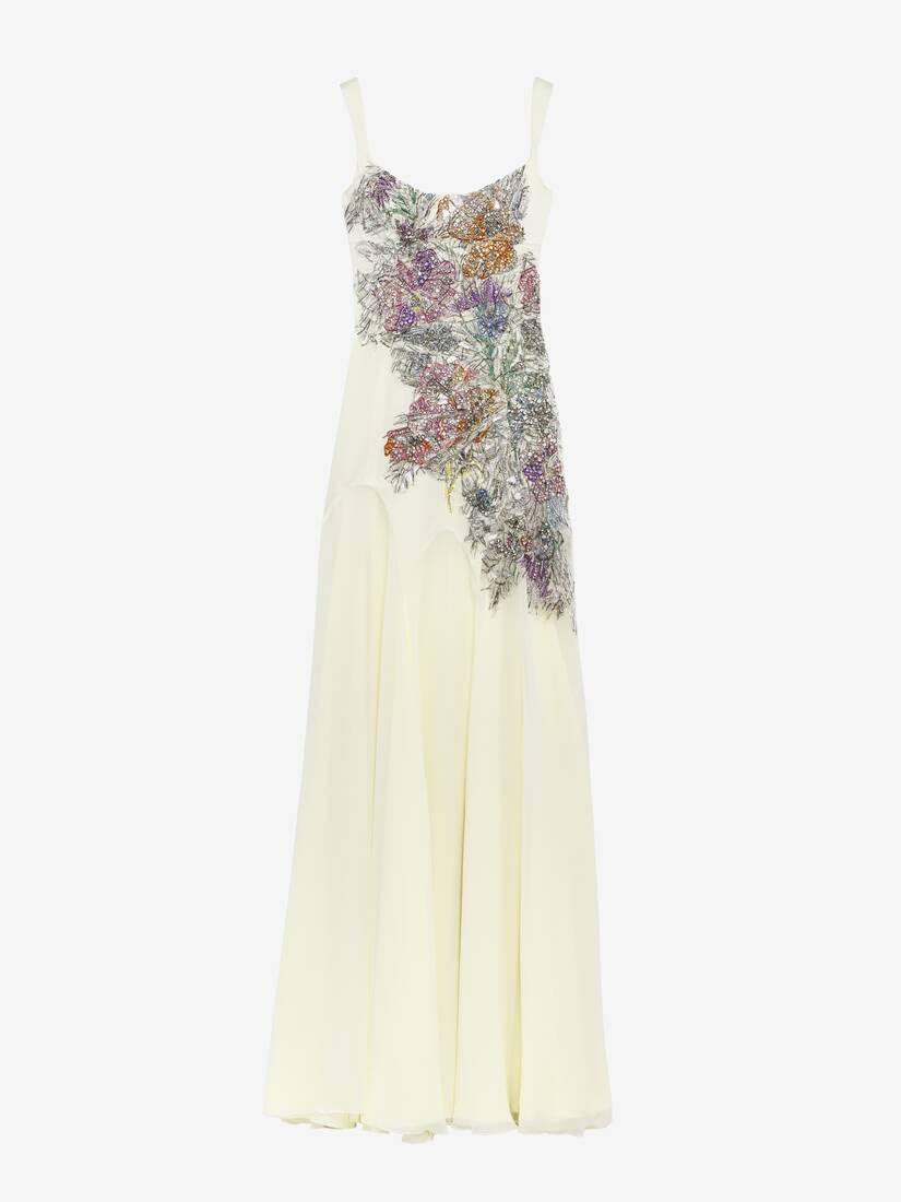 Abendkleid mit Smashed-Blumenstickerei | Alexander McQueen - image 1