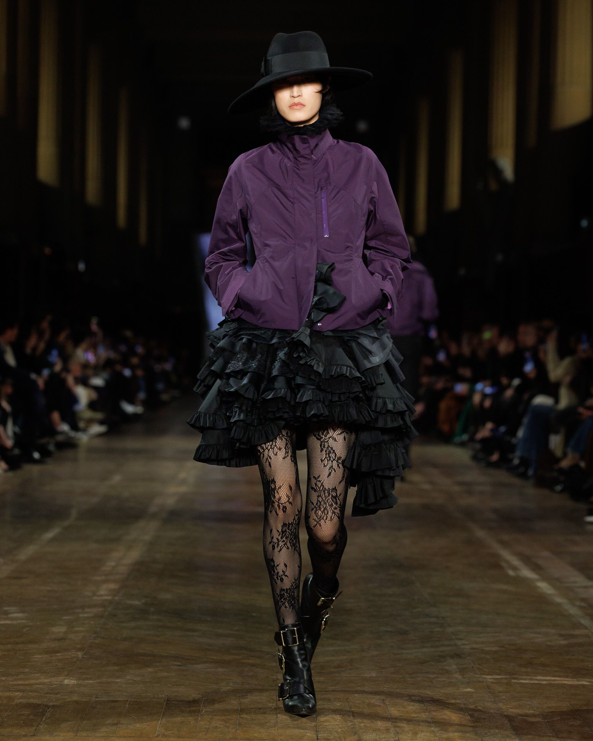 Model on runway at McQueen Autumn Winter 2025 Show