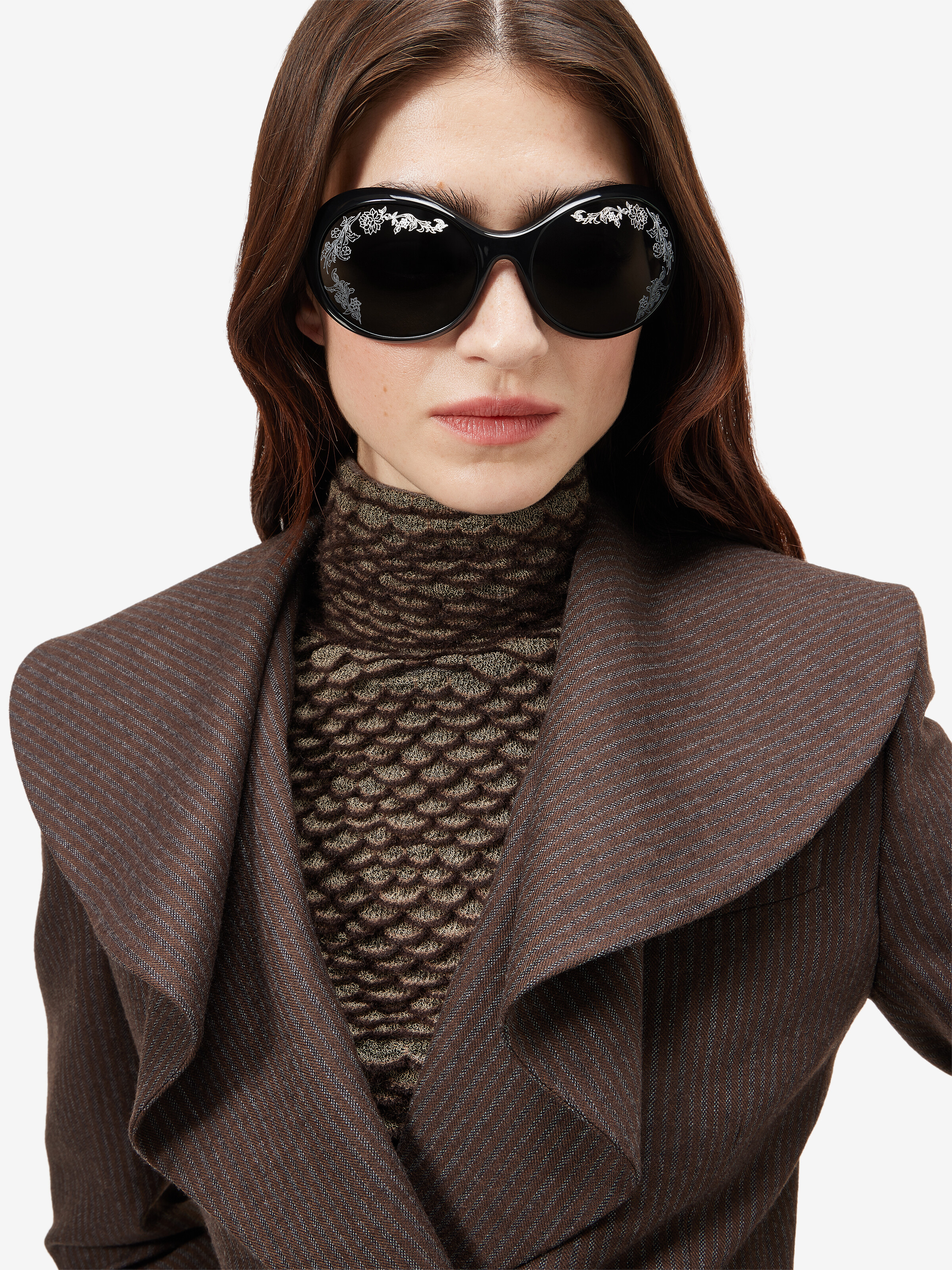Lunettes de soleil rondes Kate en Noir in Bio-injection | Alexander McQueen - image 2