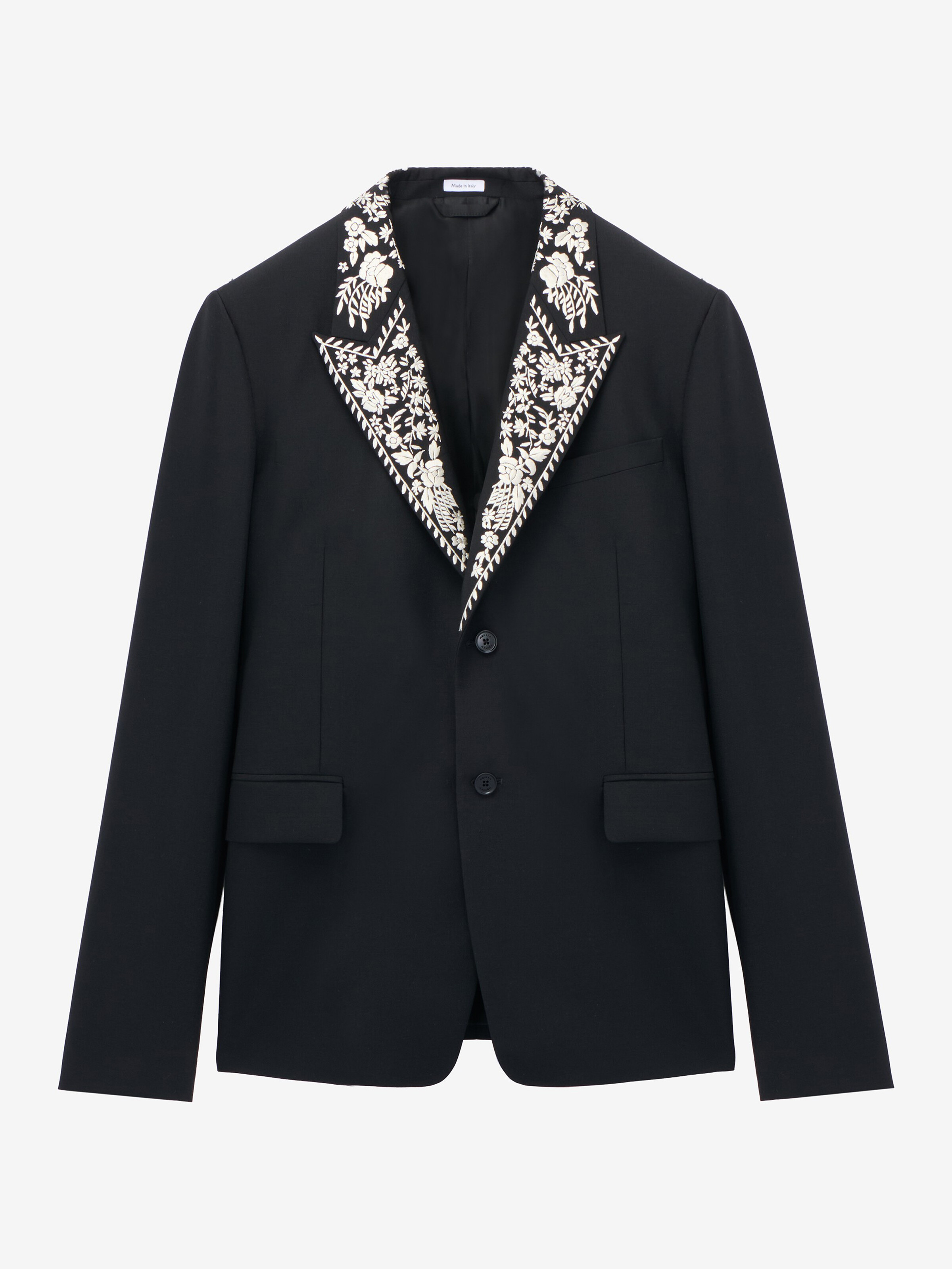 Veste à double boutonnage, à broderie florale