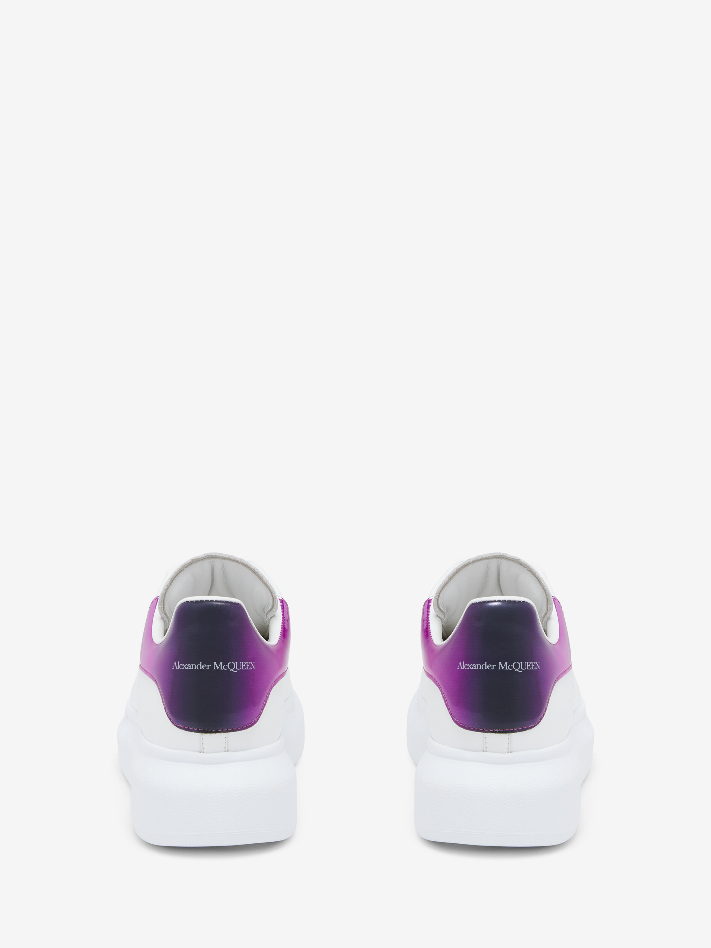 Women's Oversized Sneaker in White/Pink in Calf Leather | Alexander McQueen - image 4