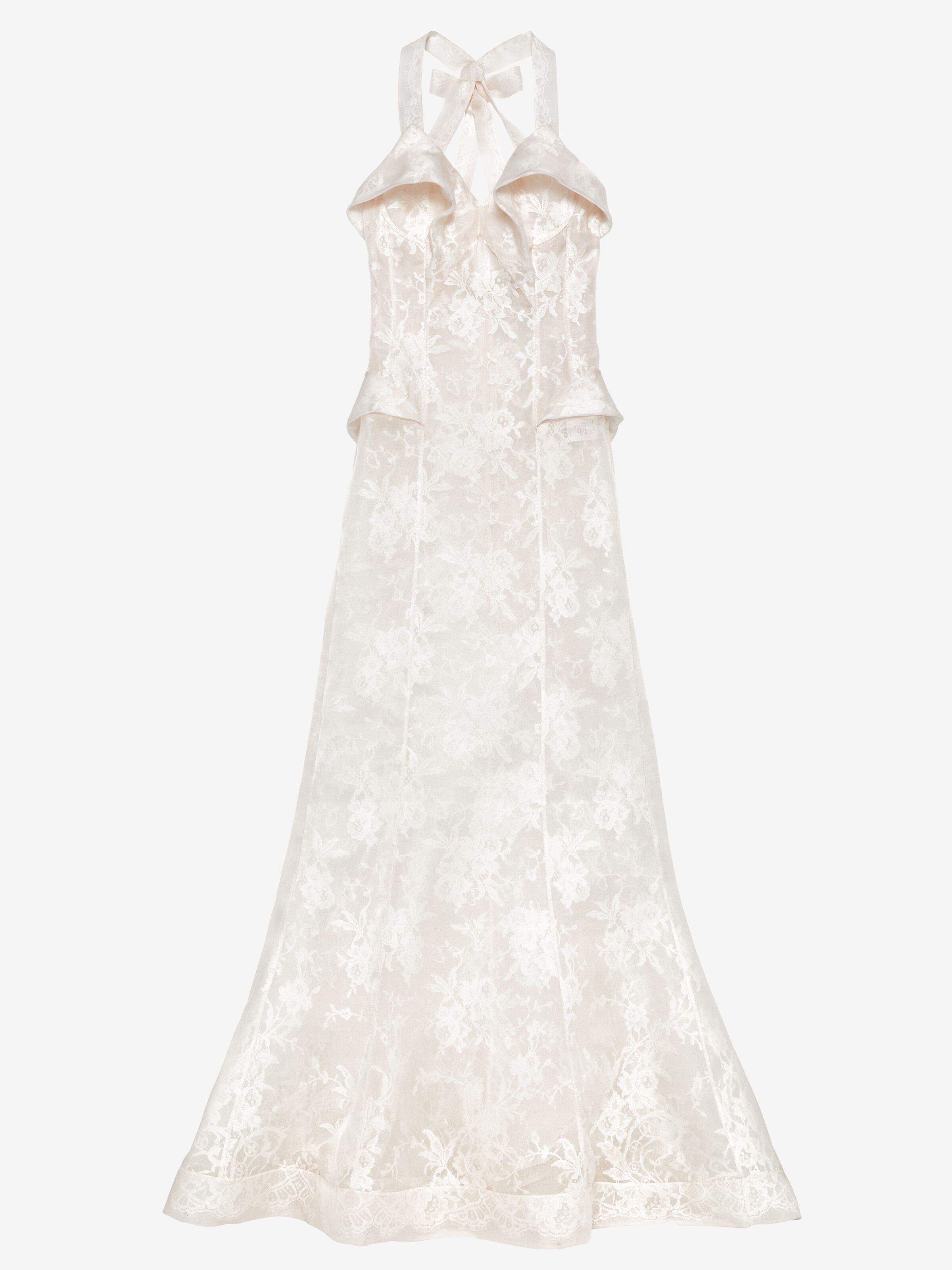 Robe de soirée en dentelle florale