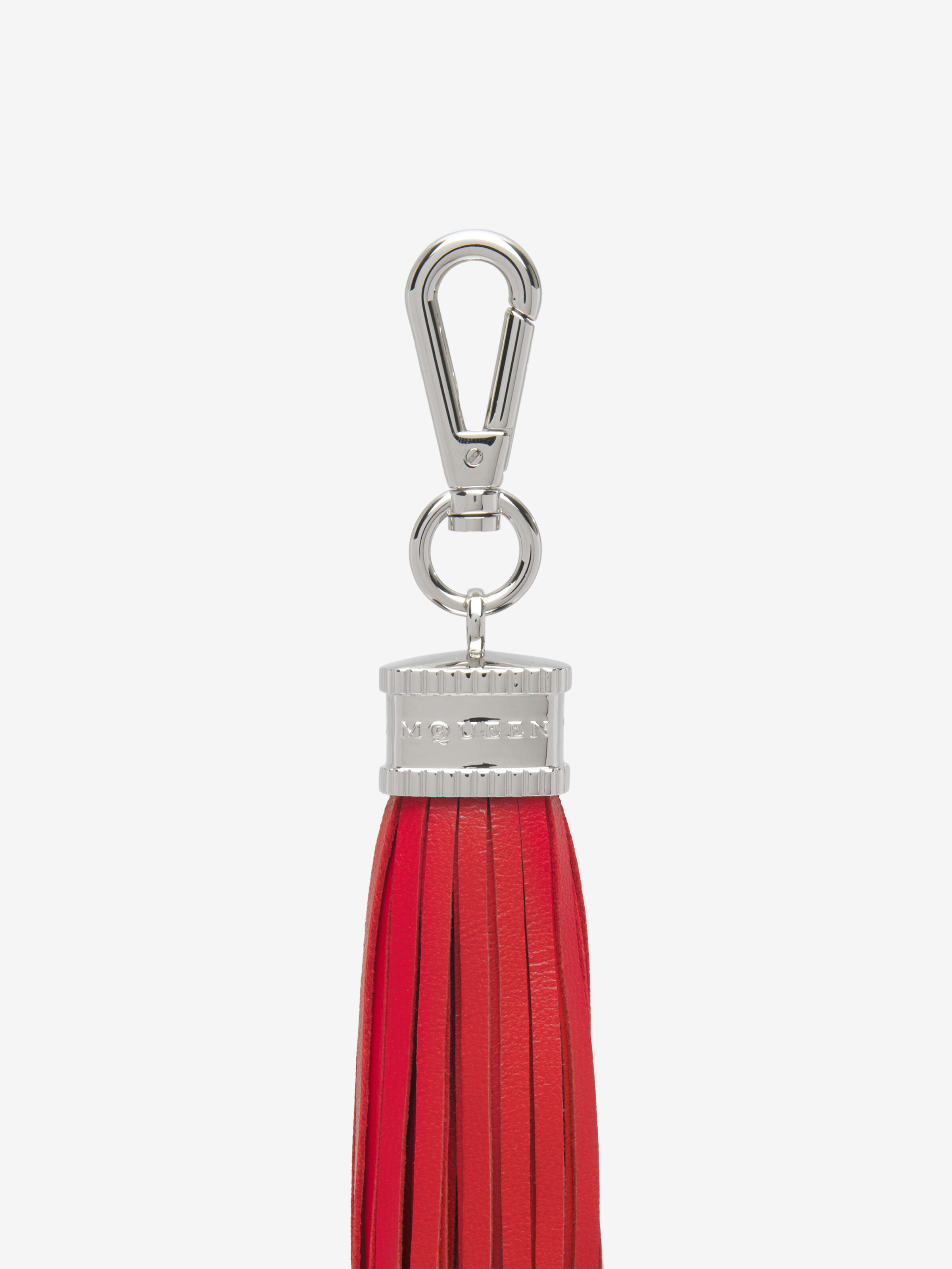 Women's Leather Tassel Charm in Red in 100% Lamb Leather | Alexander McQueen - image 2