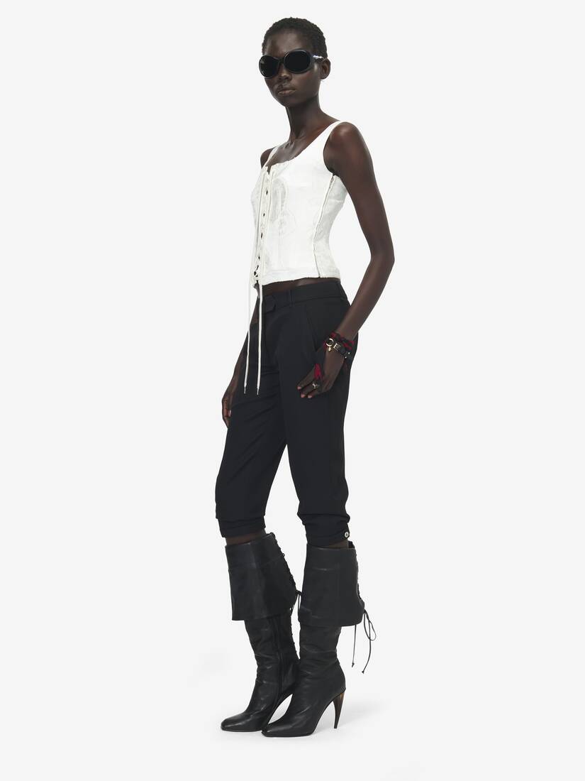 Fil Coupé Floral Corset Top | Alexander McQueen - image 3
