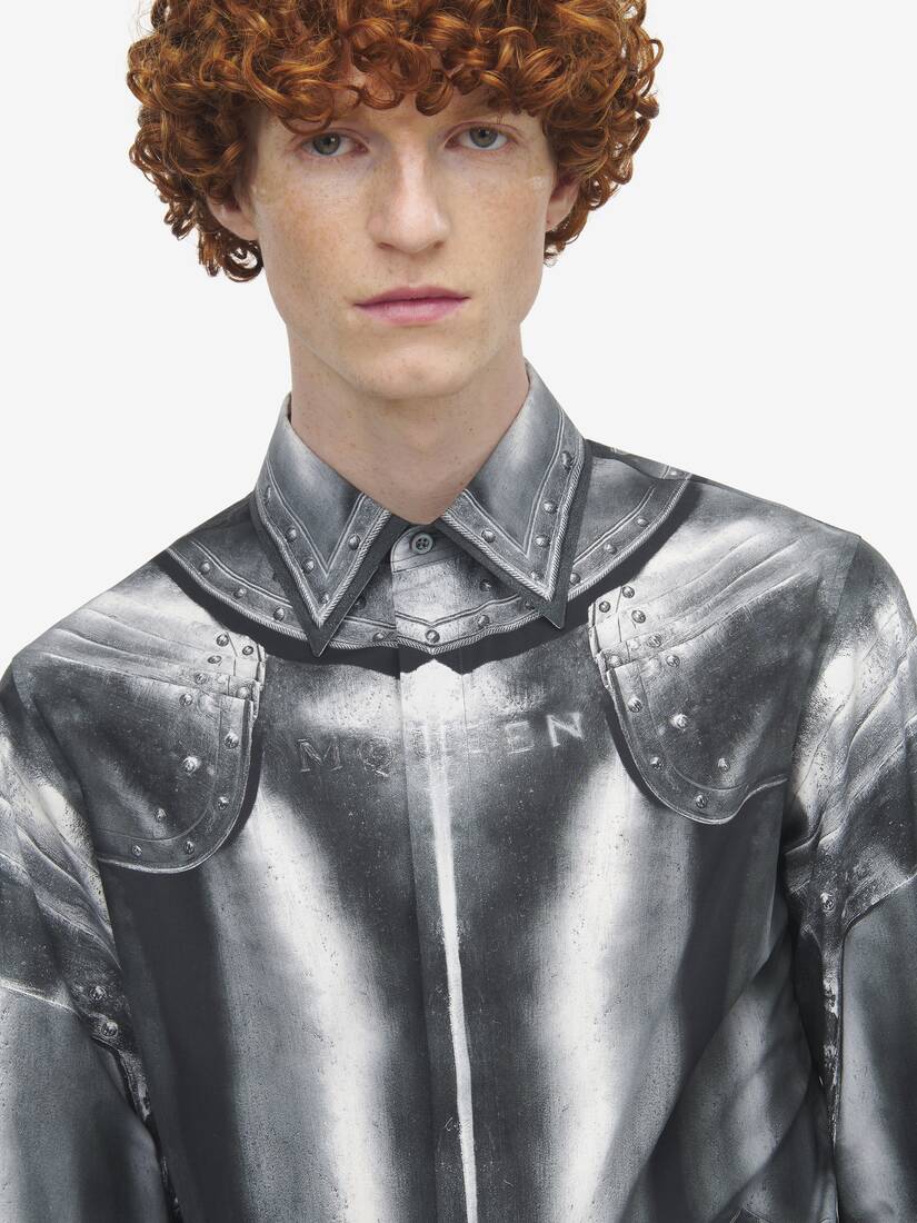Camicia in popeline con stampa Armour