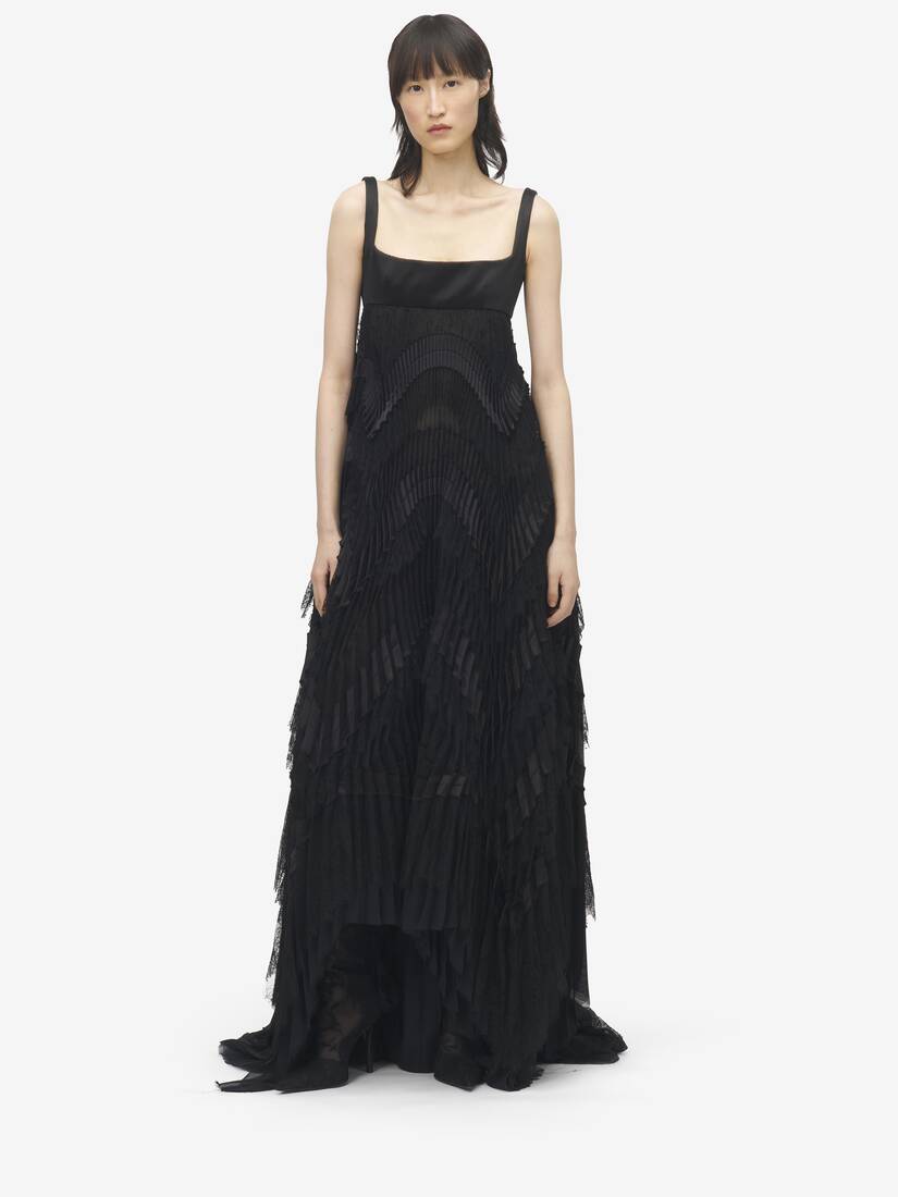 Pleated Evening Dress