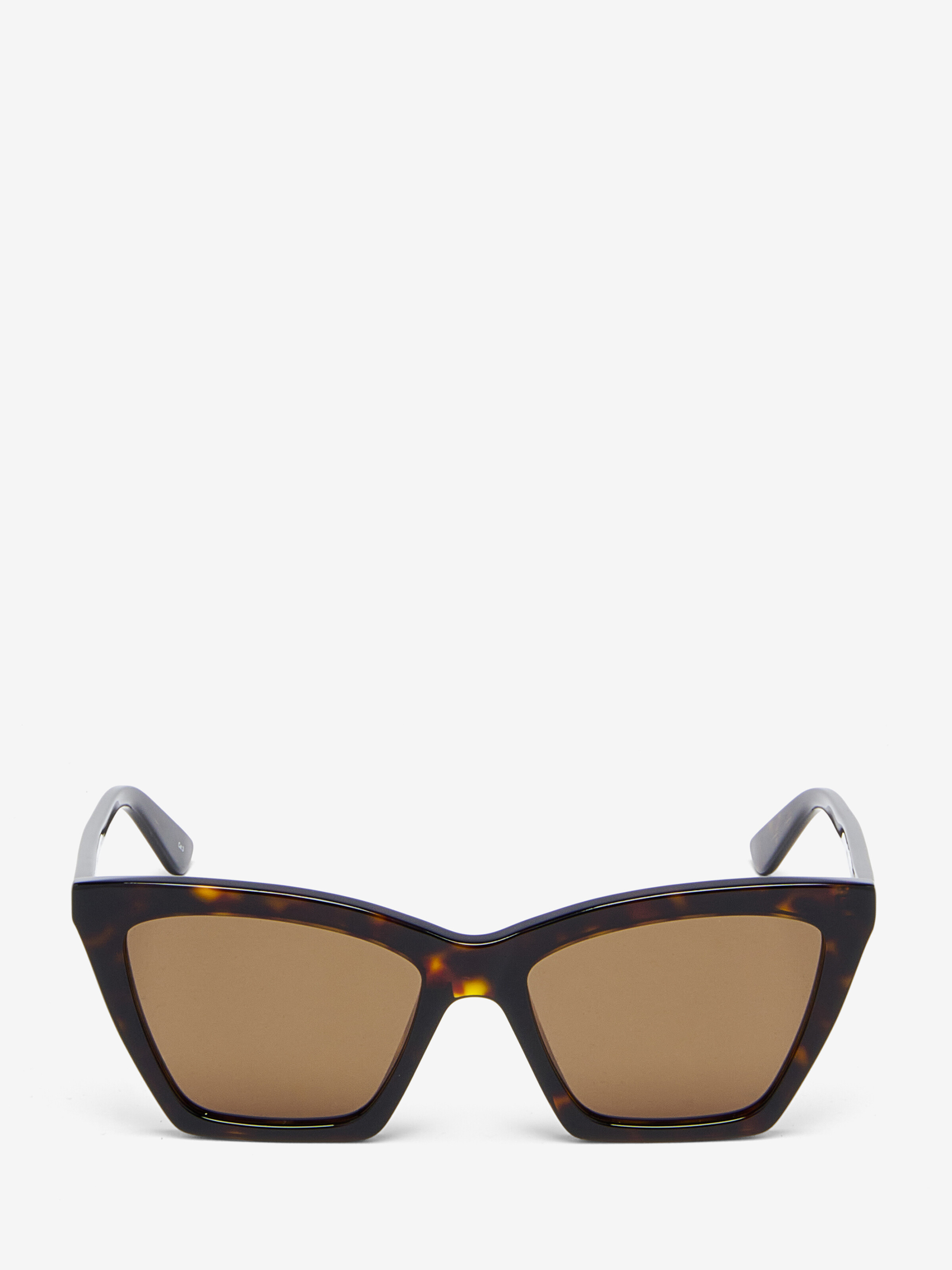 Women's Spike Geometric Cat-eye Sunglasses in Brown in Recycle Acetate & Bio Nylon Lens | Alexander McQueen - image 1