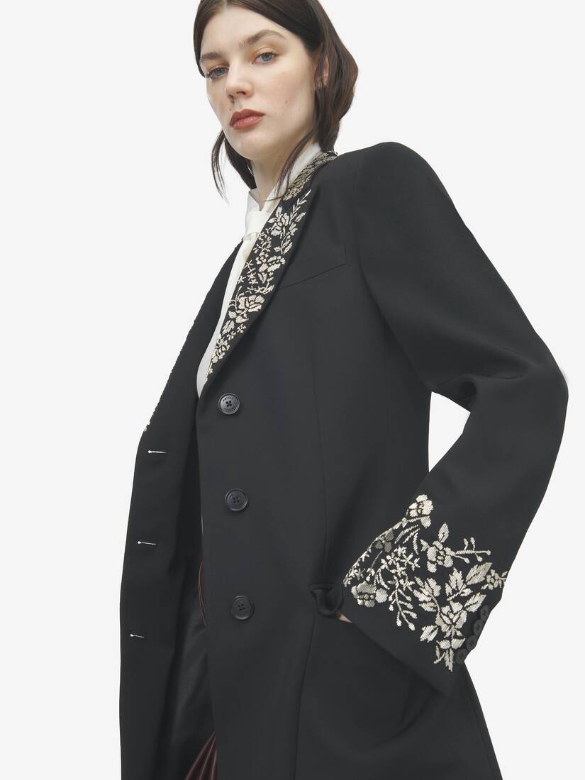 Floral Embroidery Coat | Alexander McQueen - image 5