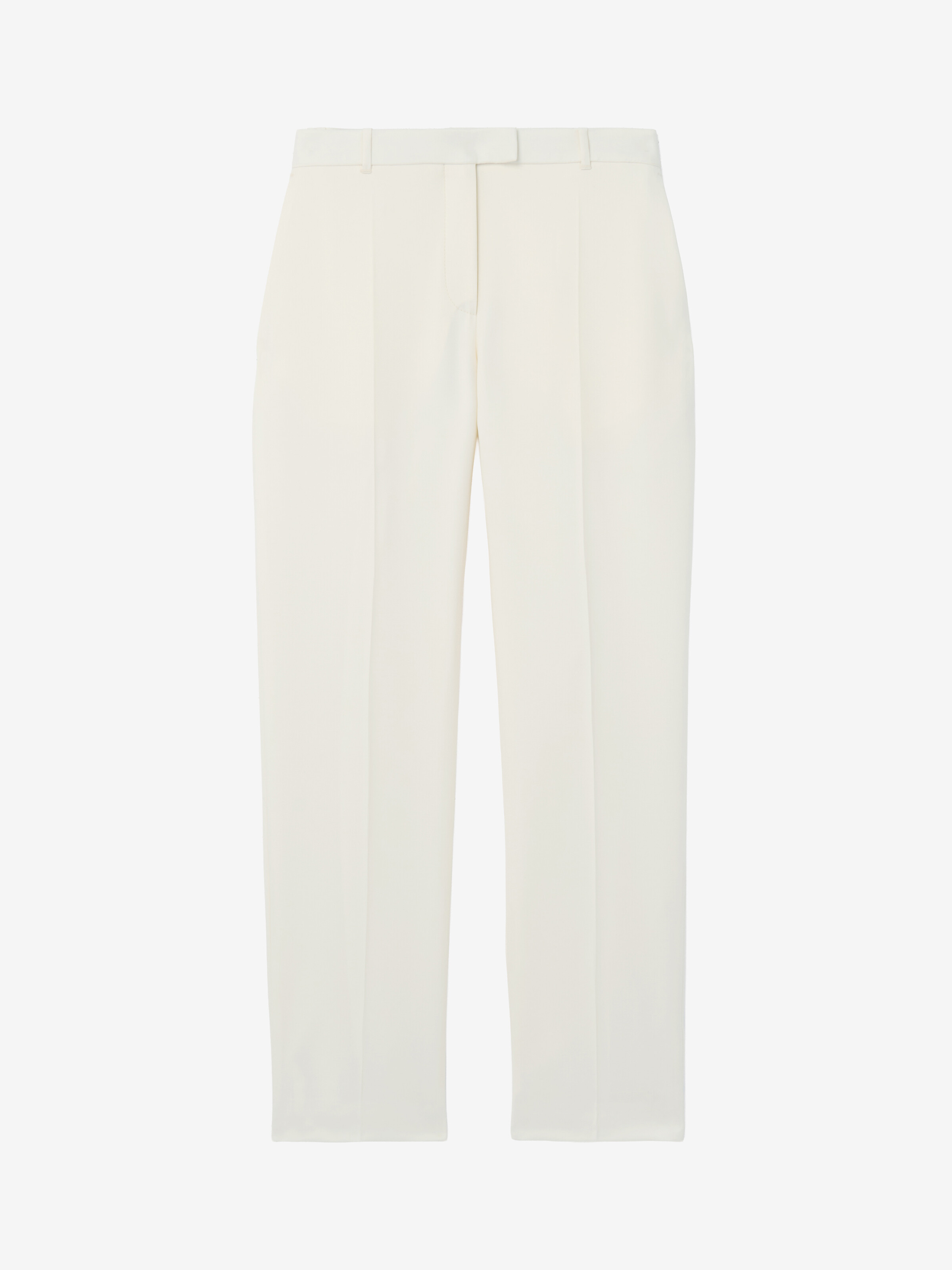 Women's Cigarette Trousers in Ivory in 100% Wool | Alexander McQueen - image 1