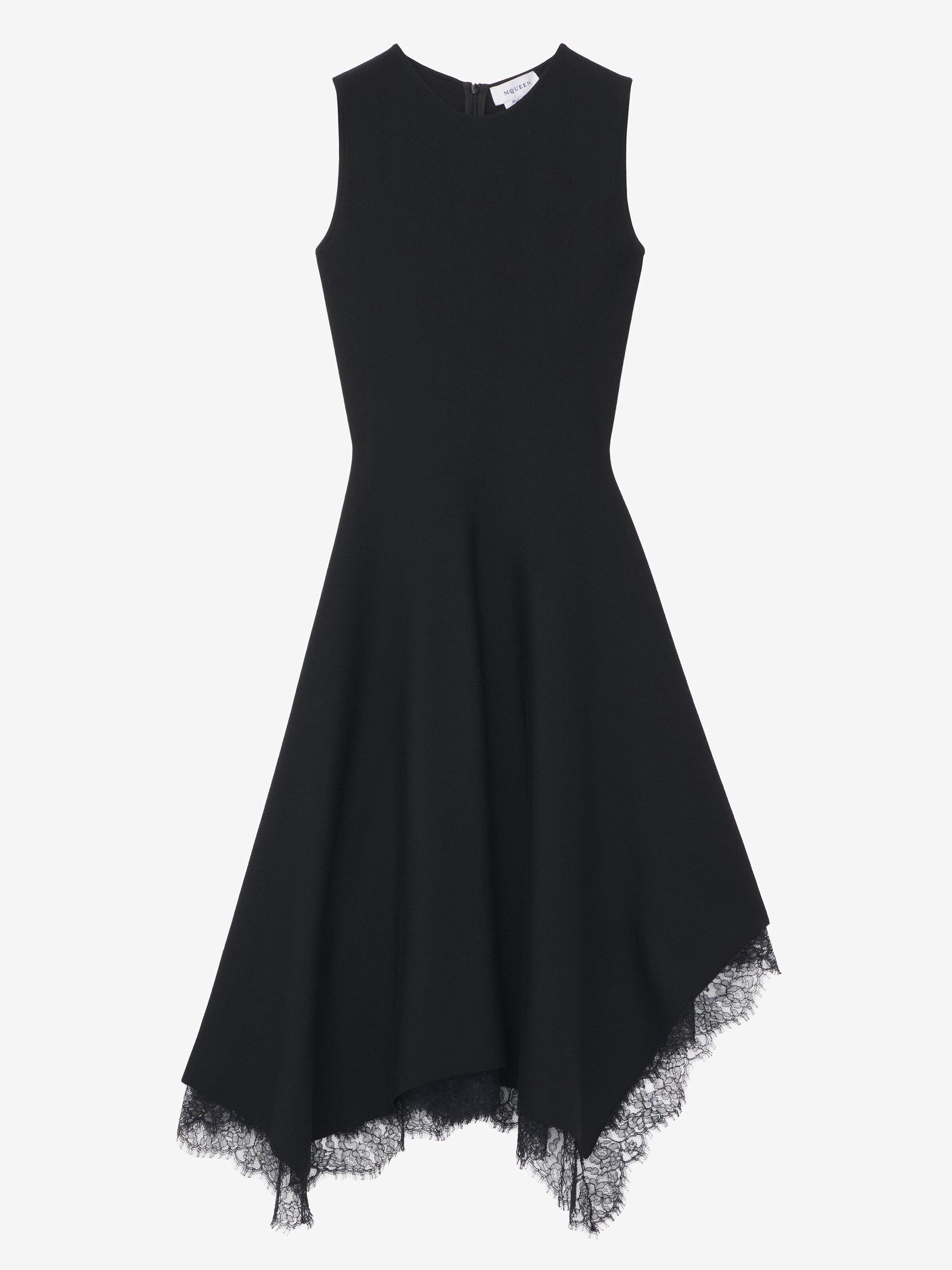 Lace Trim A-Line Dress