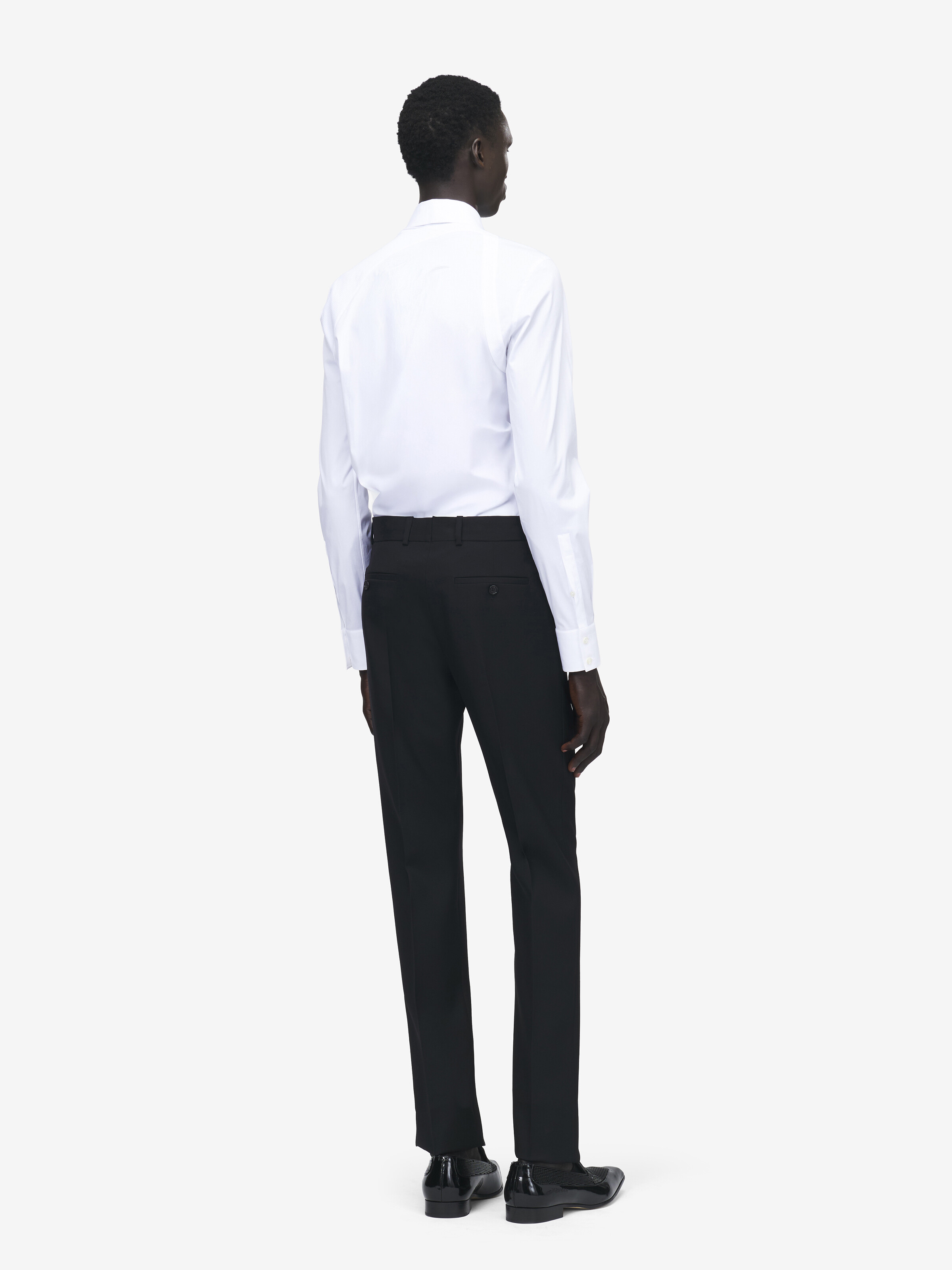 Zigarettenhose mit niedrigem Bund für Herren in Schwarz in 100% Wolle | Alexander McQueen - image 4