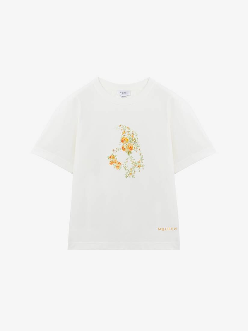 Floral Skull T恤 | Alexander McQueen - image 1