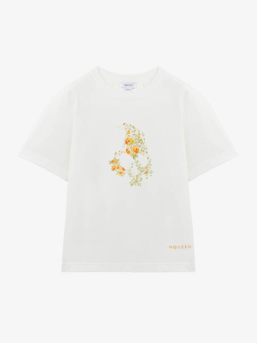 Floral Skull T-shirt | Alexander McQueen - image 1