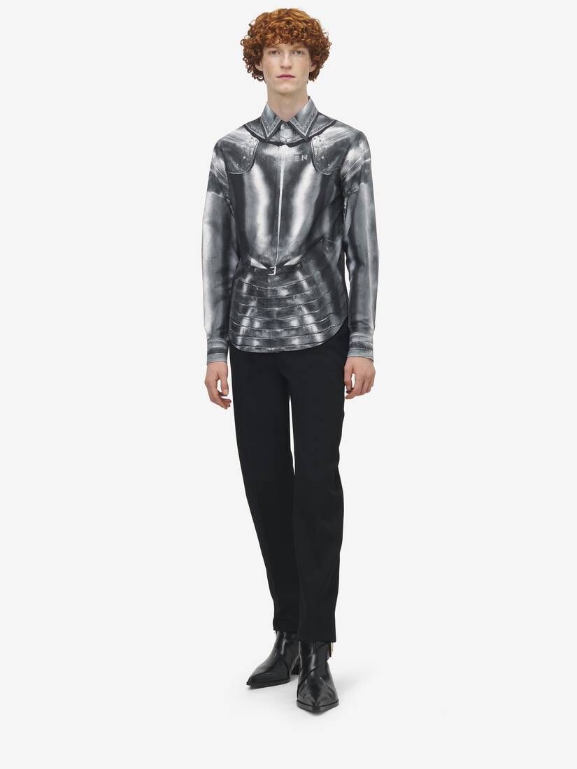 Camicia in popeline con stampa Armour
