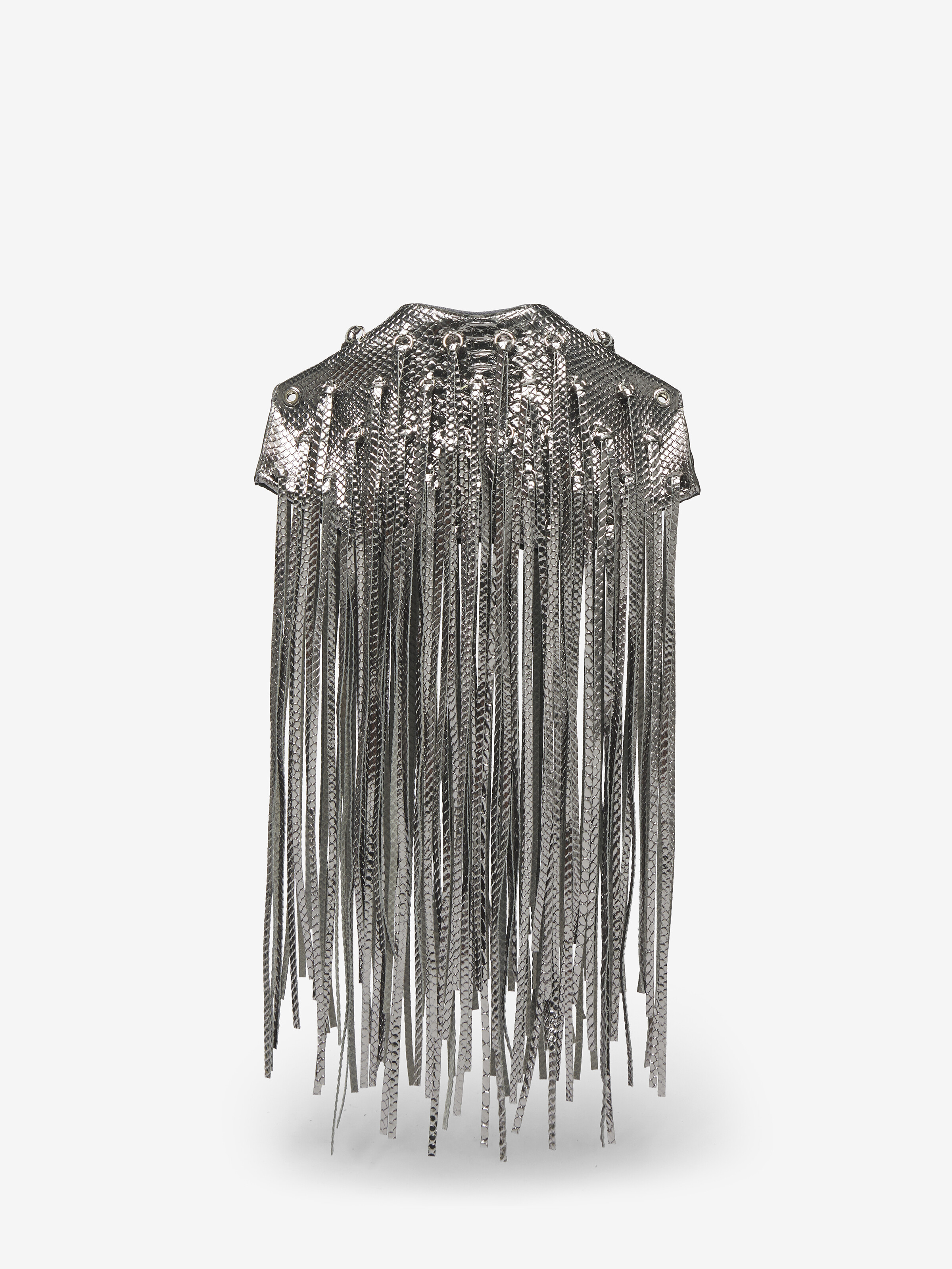 Women's Manta Clutch in Silver in Calf Leather | Alexander McQueen - image 4