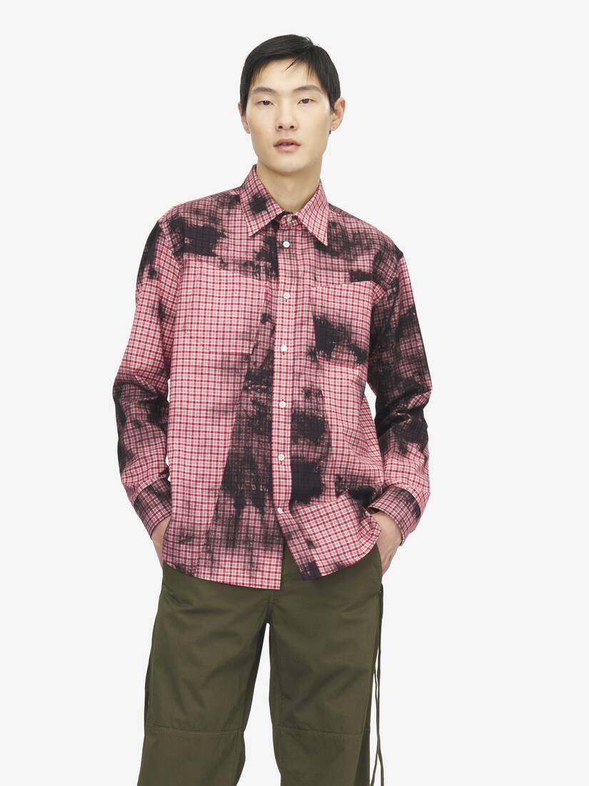 Chemise en flanelle dégradée à carreaux | Alexander McQueen - image 5