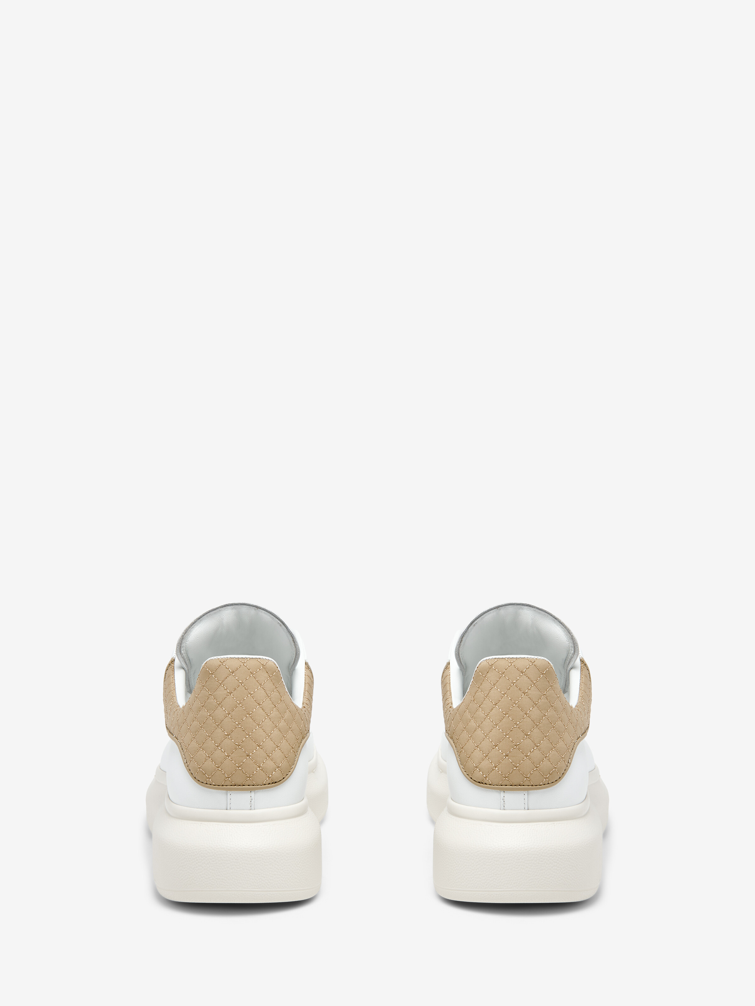 Sneakers Oversize pour Homme en Blanc/Beige in Cuir de veau | Alexander McQueen - image 3