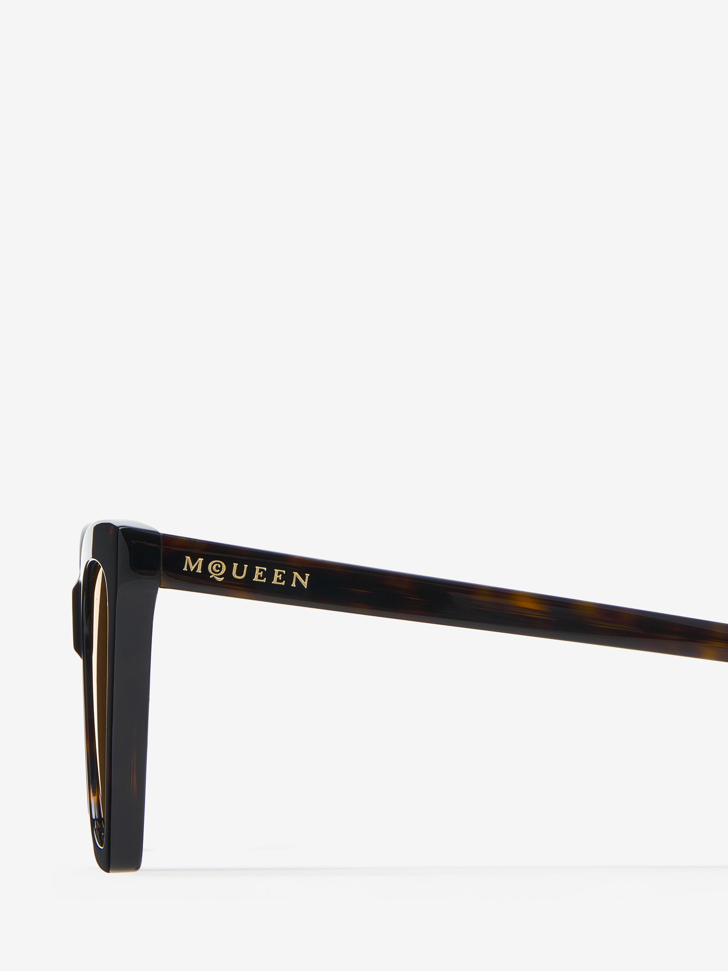 Women's Spike Geometric Cat-eye Sunglasses in Brown in Recycle Acetate & Bio Nylon Lens | Alexander McQueen - image 4