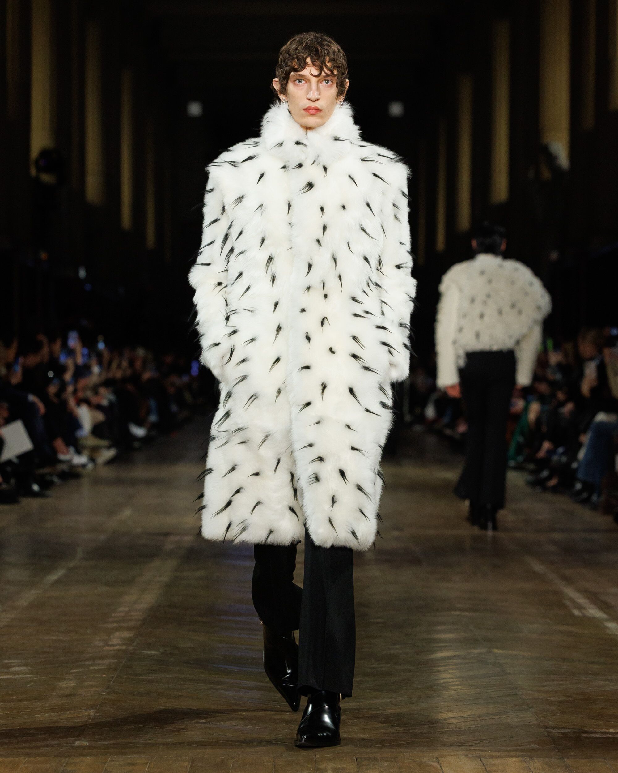 Model on runway at McQueen Autumn Winter 2025 Show