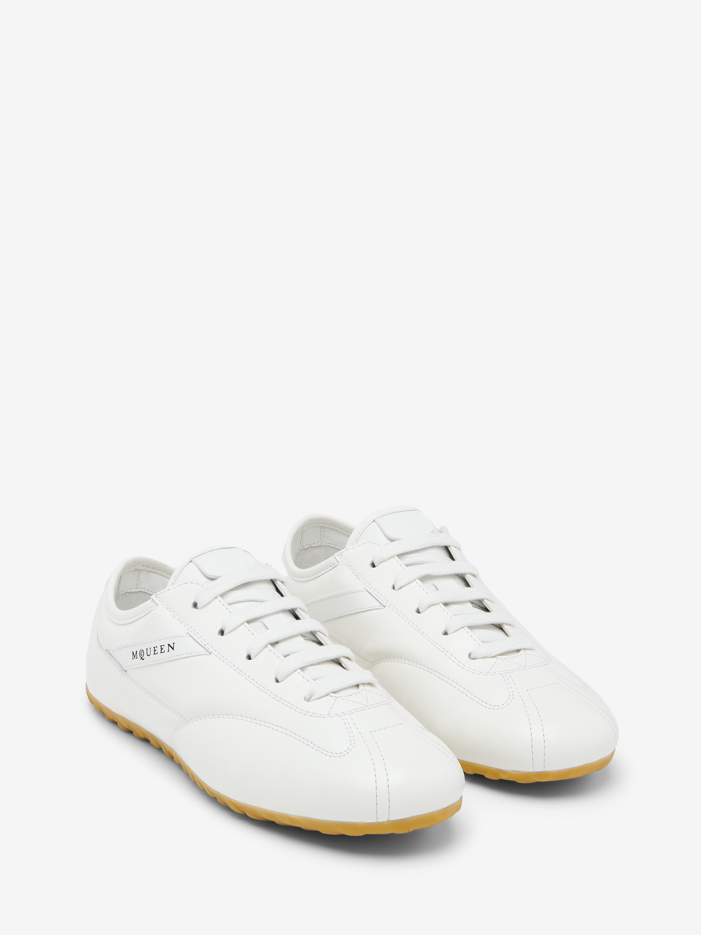 Women's Boxe Sneaker in Off White in Calf Leather | Alexander McQueen - image 3