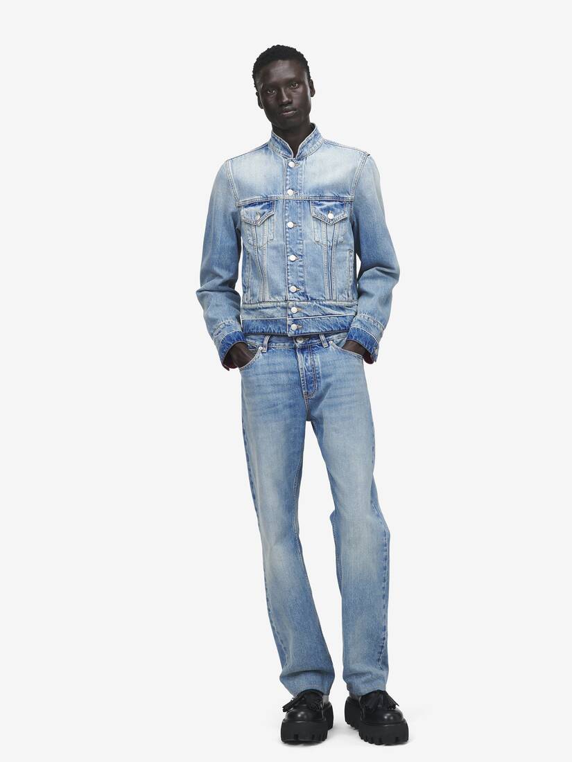Giacca in denim con colletto rialzato | Alexander McQueen - image 2