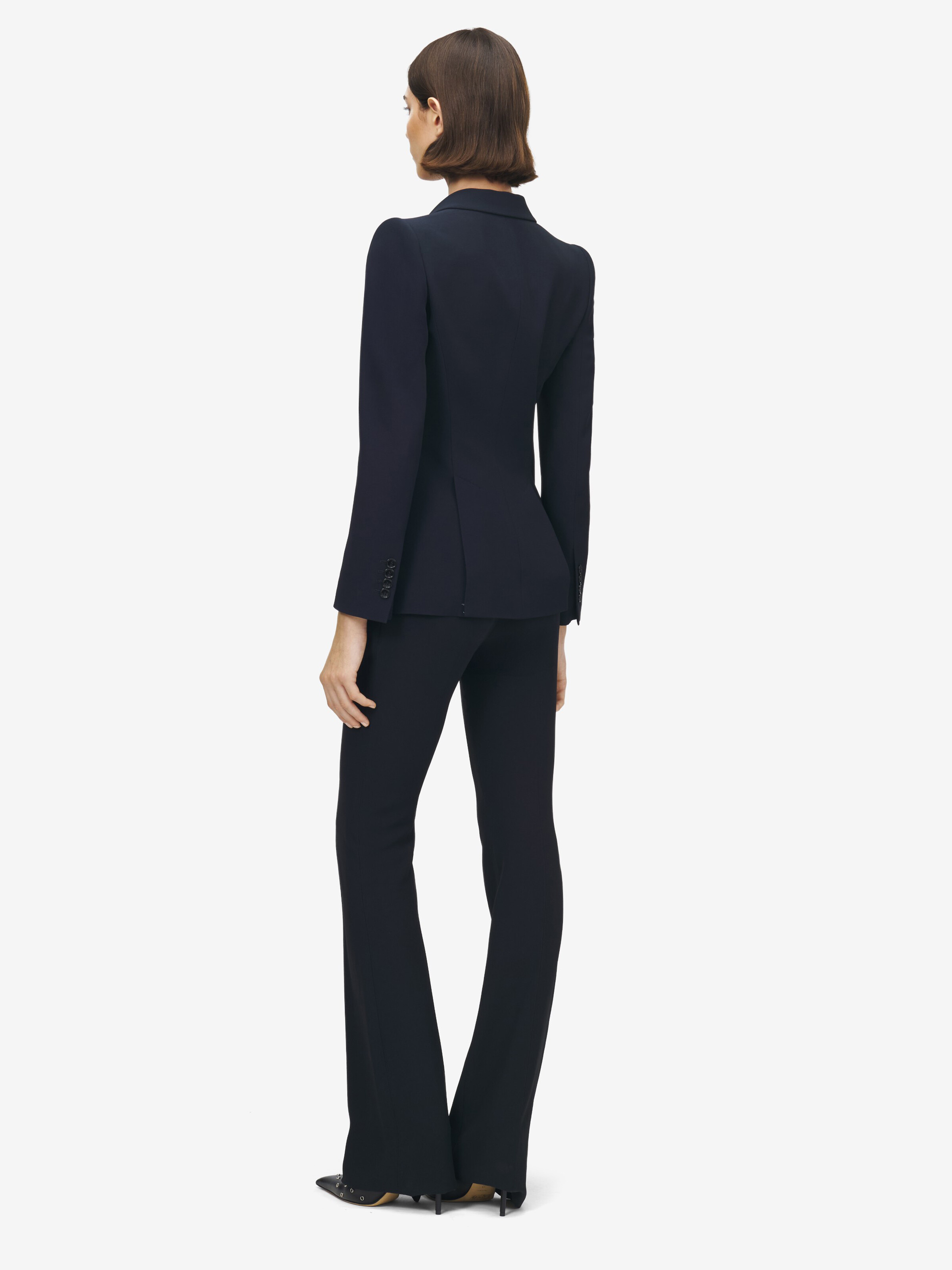 Women's Single-breasted Jacket in Black in Fabric: 52% Viscose, 48% Acetate, Lining: 100% Cupro, | Alexander McQueen - image 4