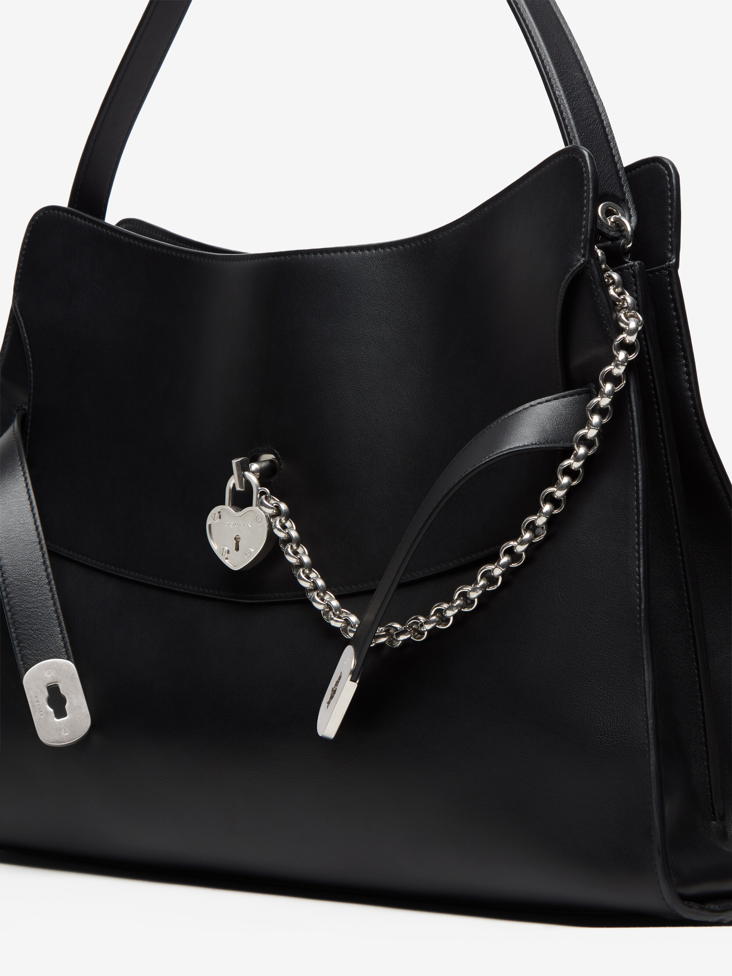 Women's Locke Maxi in Black in Calf Leather | Alexander McQueen - image 6