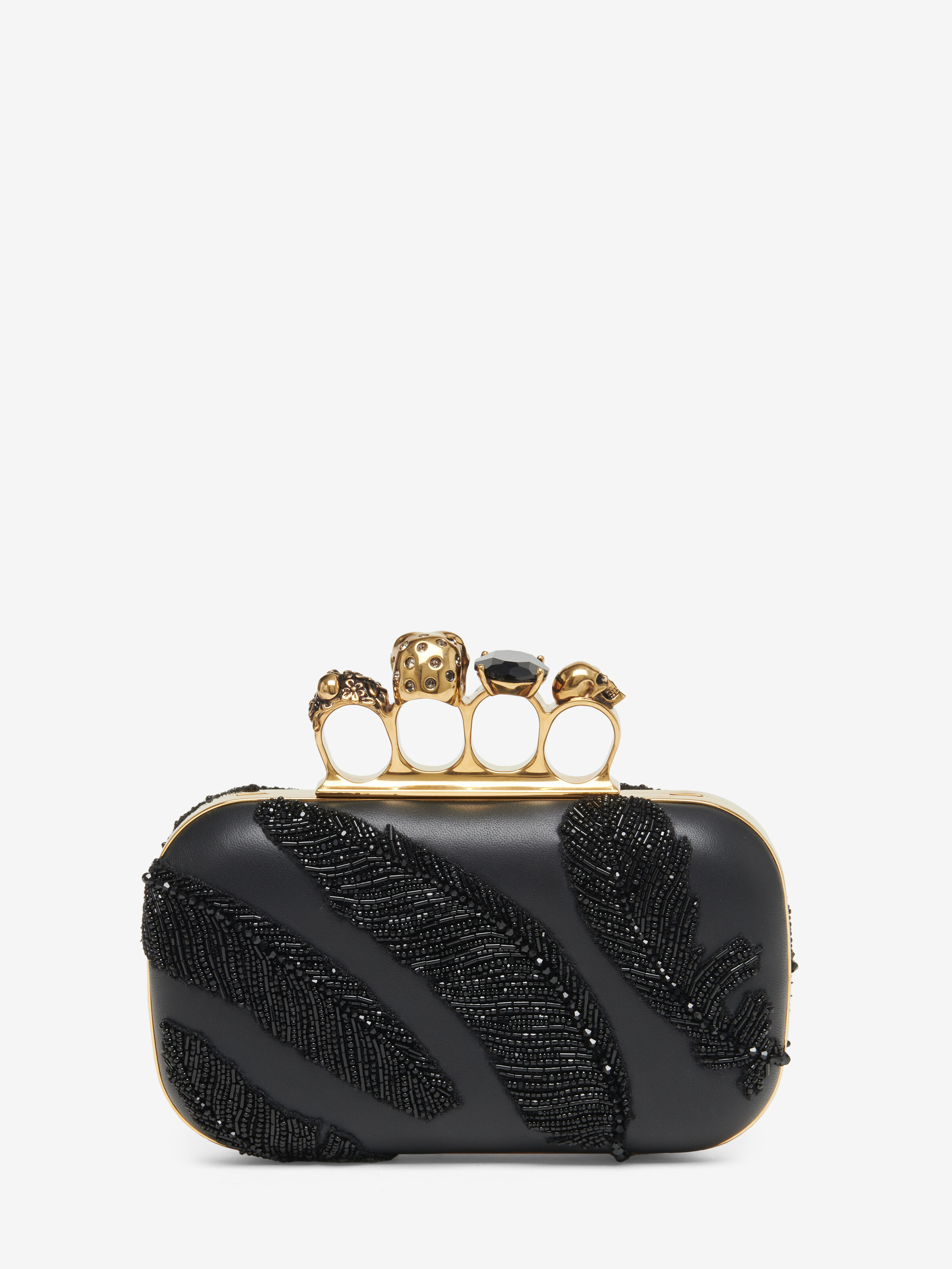 Women's Knuckle Clutch in Black in Lamb Leather | Alexander McQueen - image 3