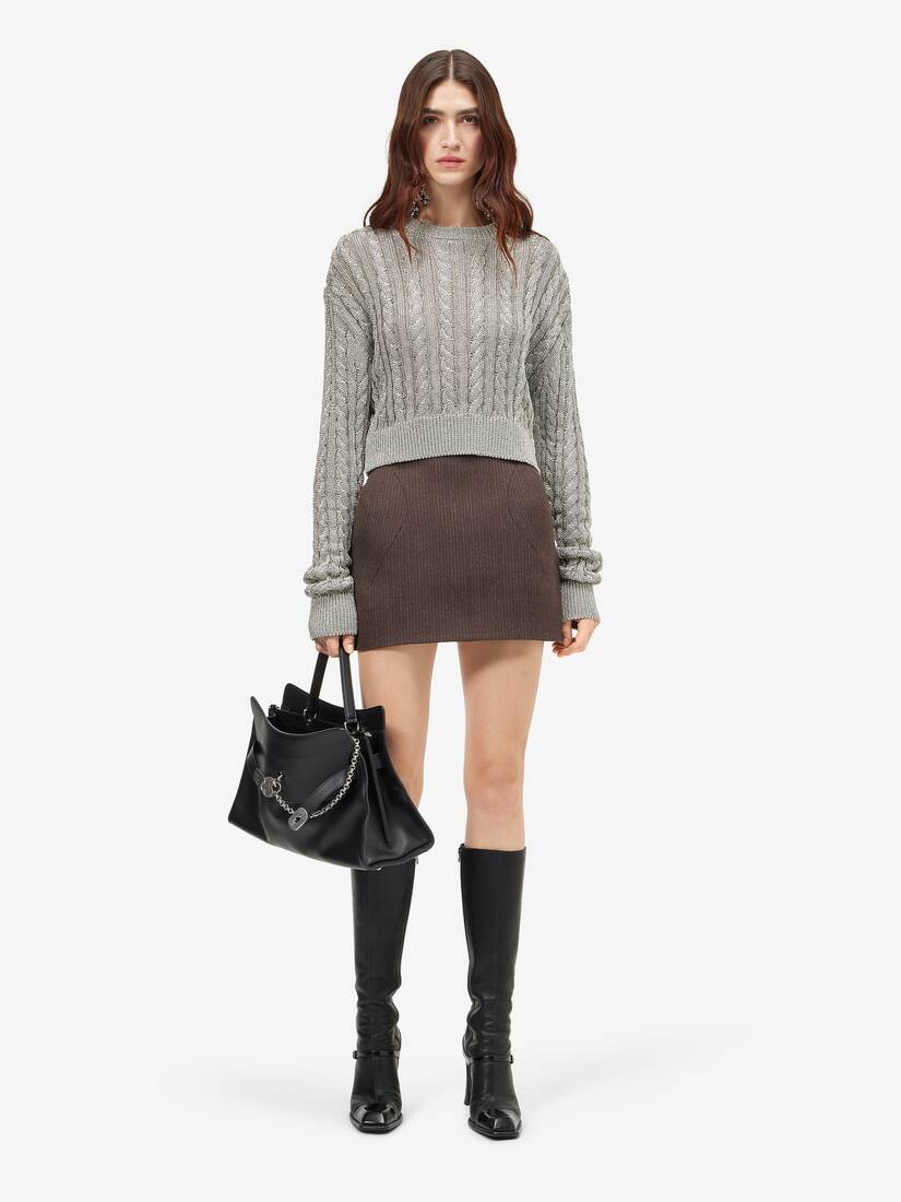 Metallic Cable Knit Jumper | Alexander McQueen - image 2