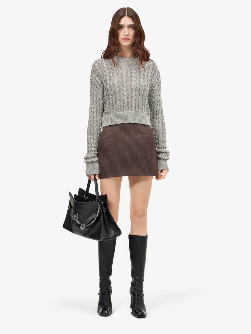 Metallic Cable Knit Jumper | Alexander McQueen - image 2
