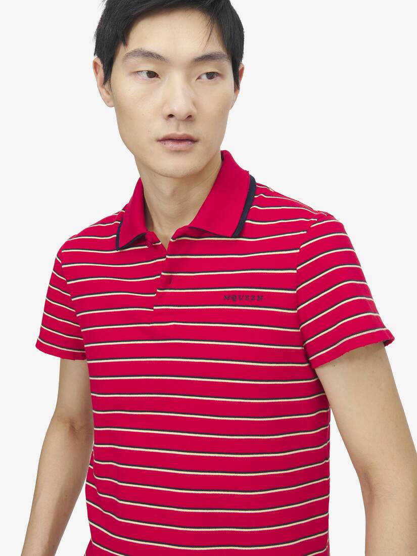 条纹Polo衫 | Alexander McQueen - image 5
