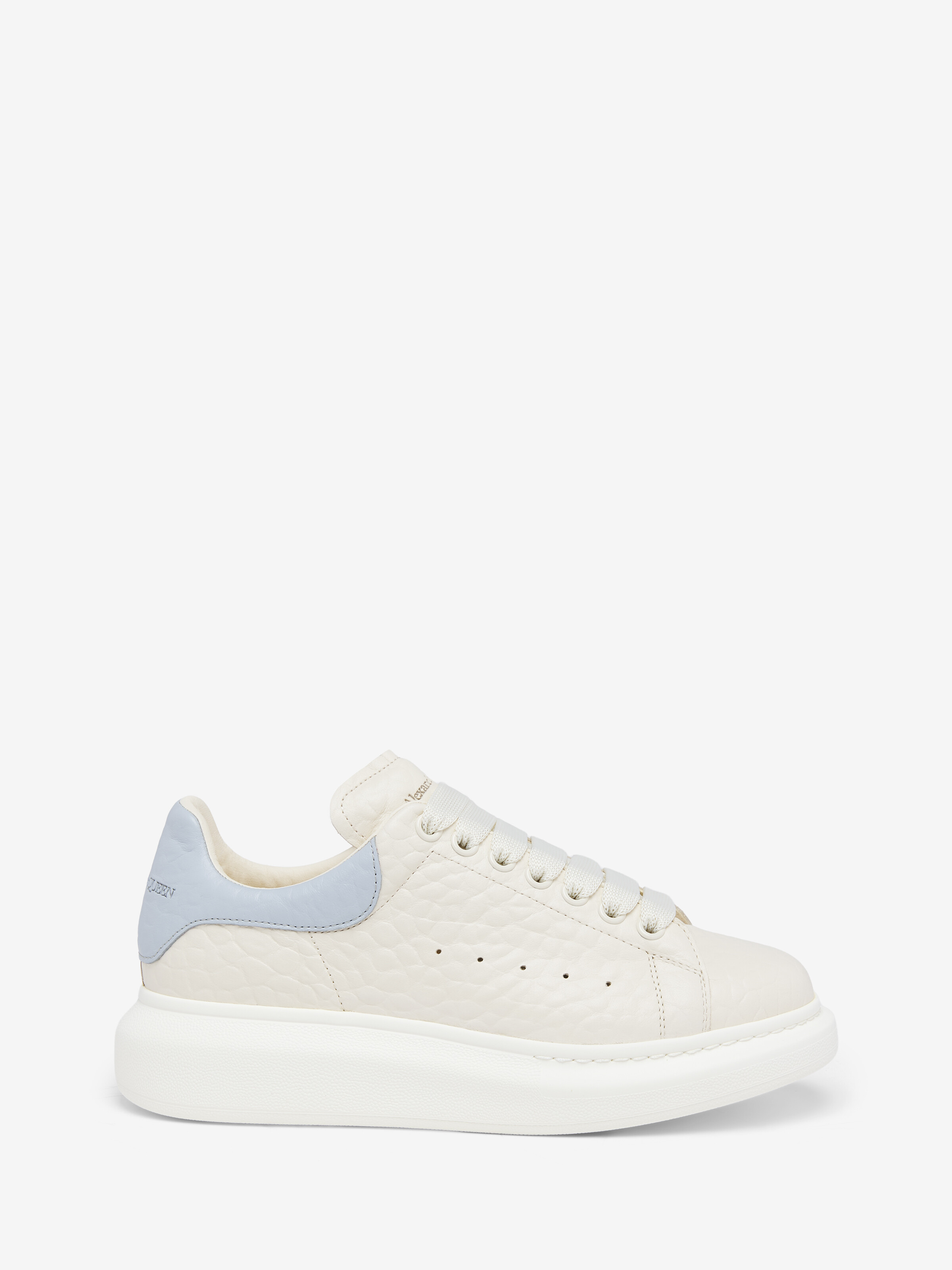 Sneakers Oversize pour Femme en Blanc Cassé/Bleu Clair in Peau lainée | Alexander McQueen - image 1
