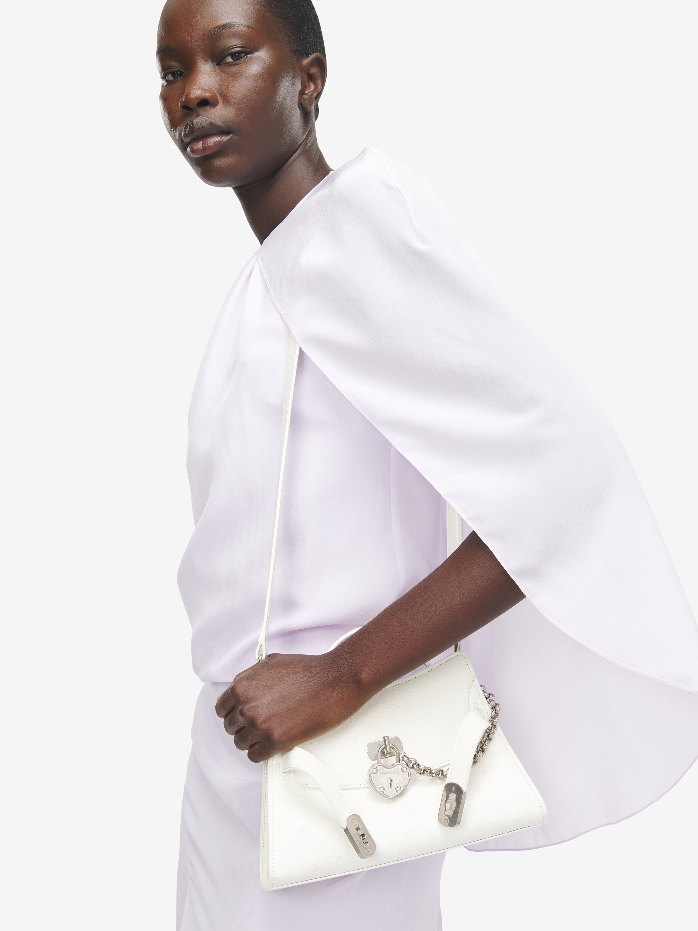 Women's Locke Shoulder Mini in White in Calf Leather | Alexander McQueen - image 2
