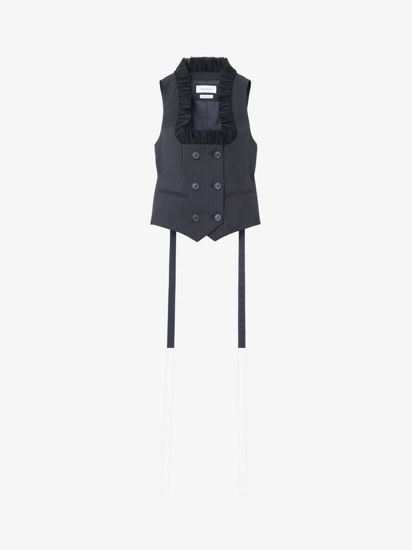 Pinstriped Tailored Waistcoat | Alexander McQueen - image 1