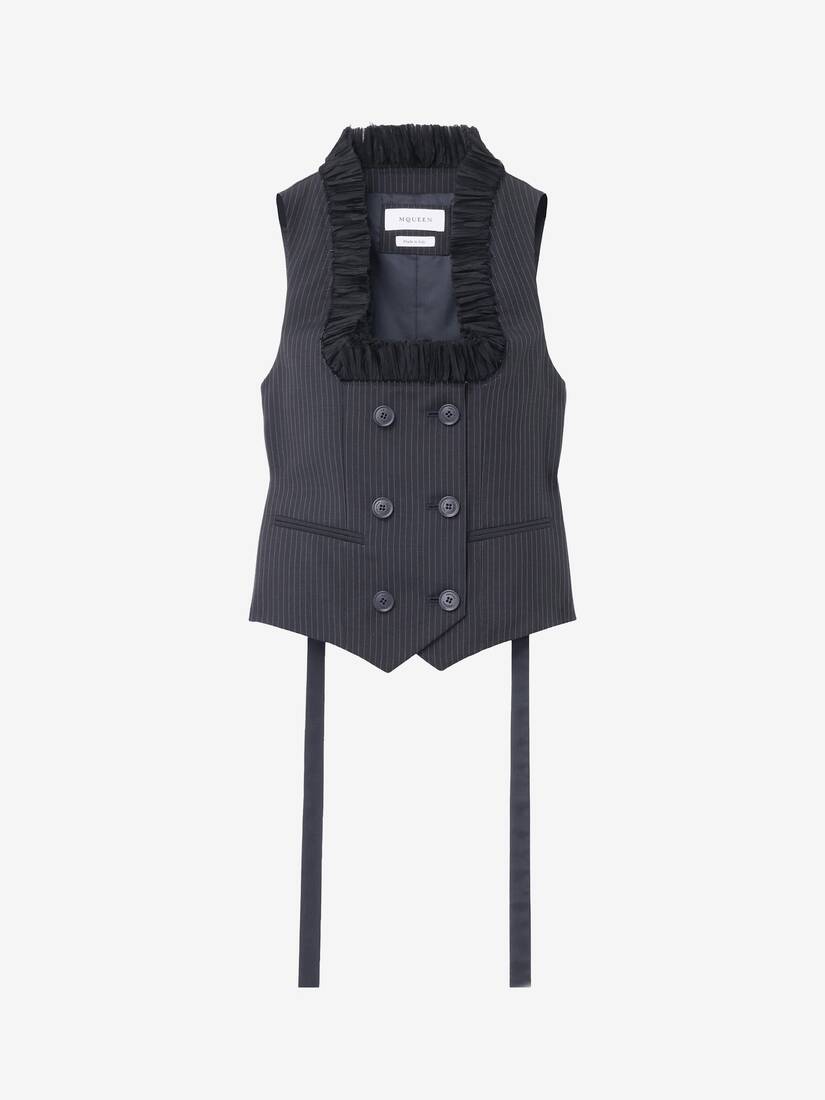 Pinstriped Tailored Waistcoat | Alexander McQueen - image 1