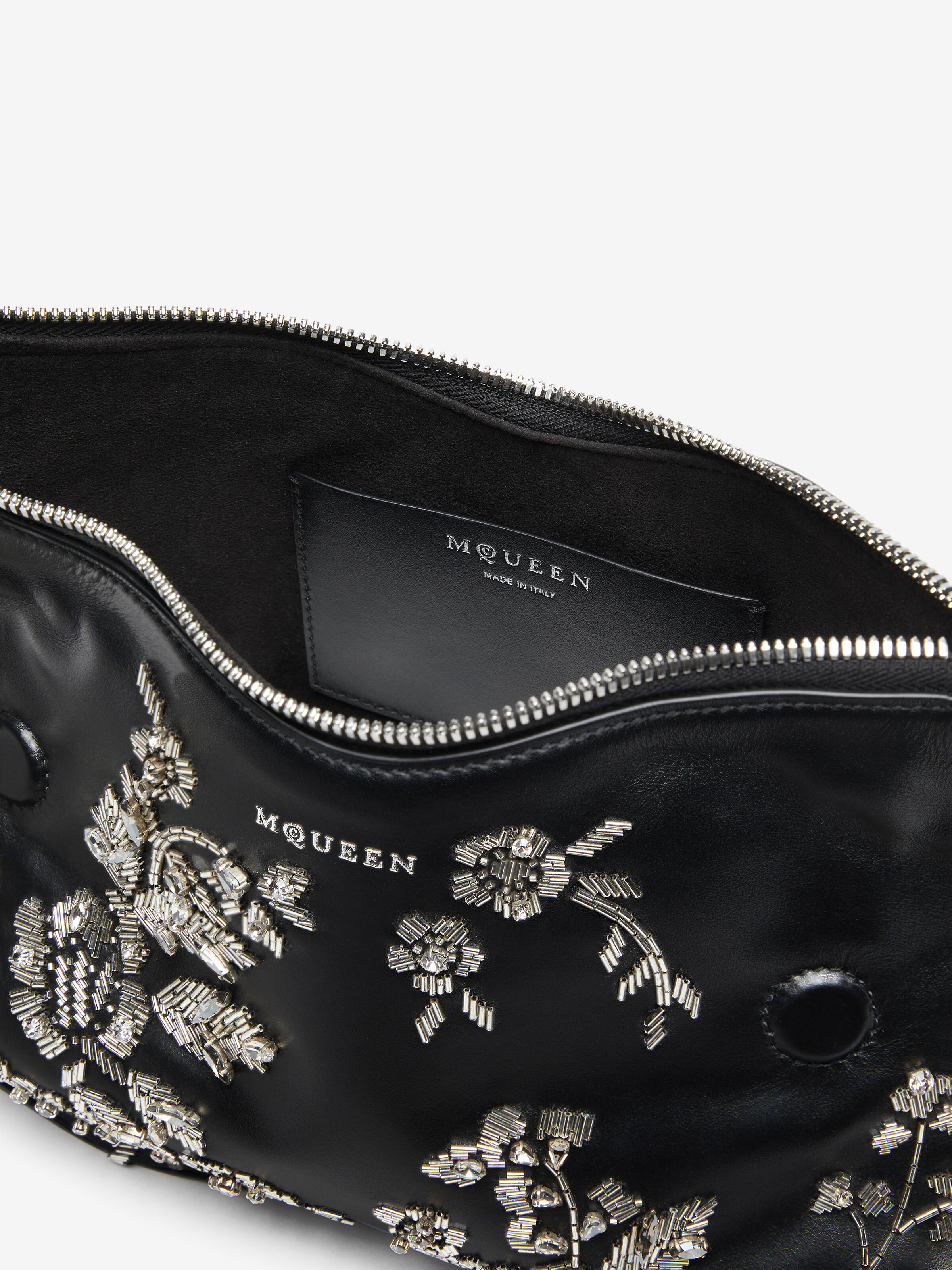 Women's Manta Clutch OTT 2.0 in Black in Calf Leather | Alexander McQueen - image 5