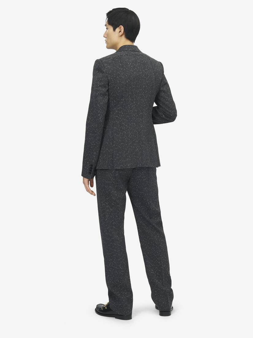 Flecked Pinstripe Single-breasted Jacket | Alexander McQueen - image 4